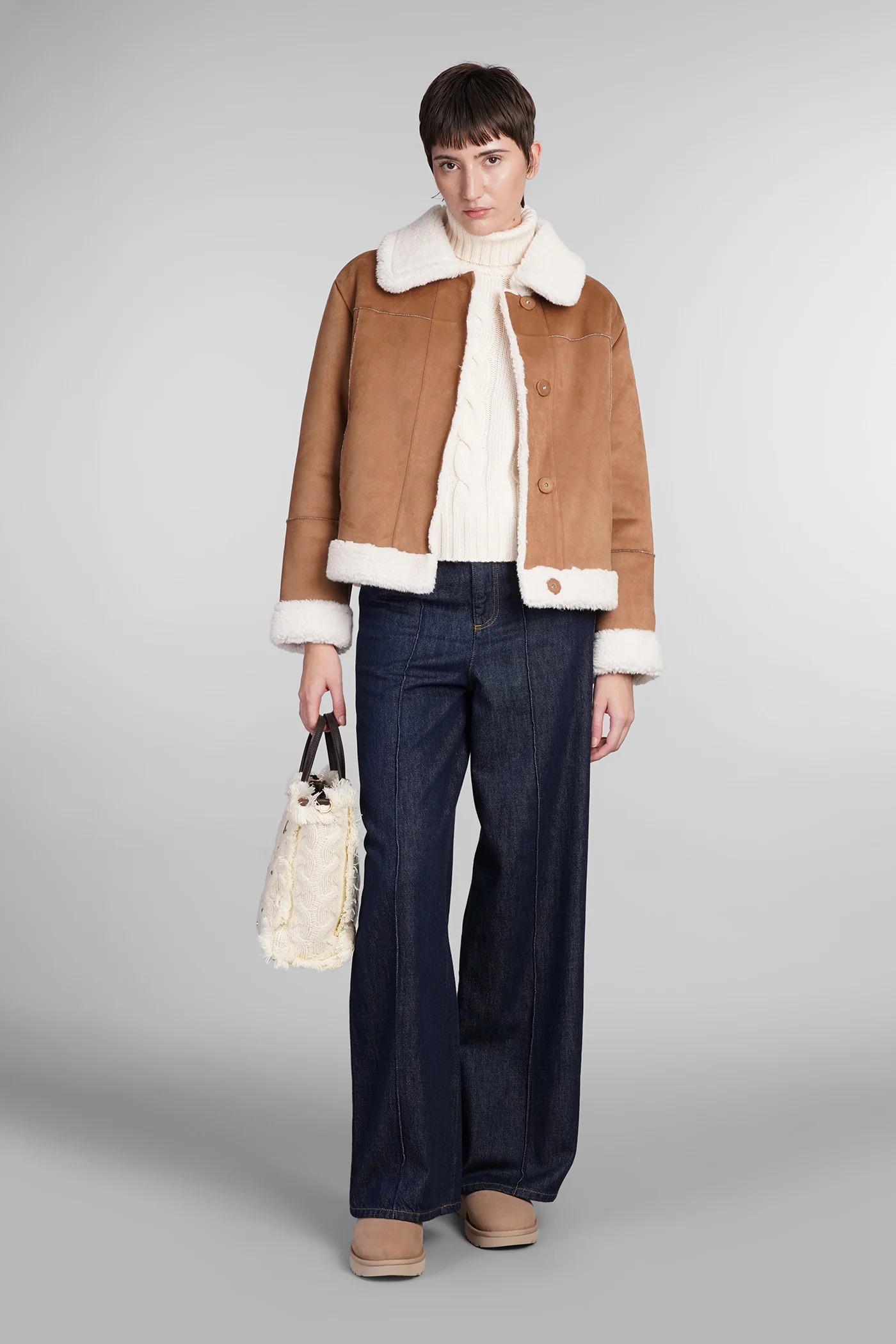 Lorayne Shearling in brown polyester - Image 2