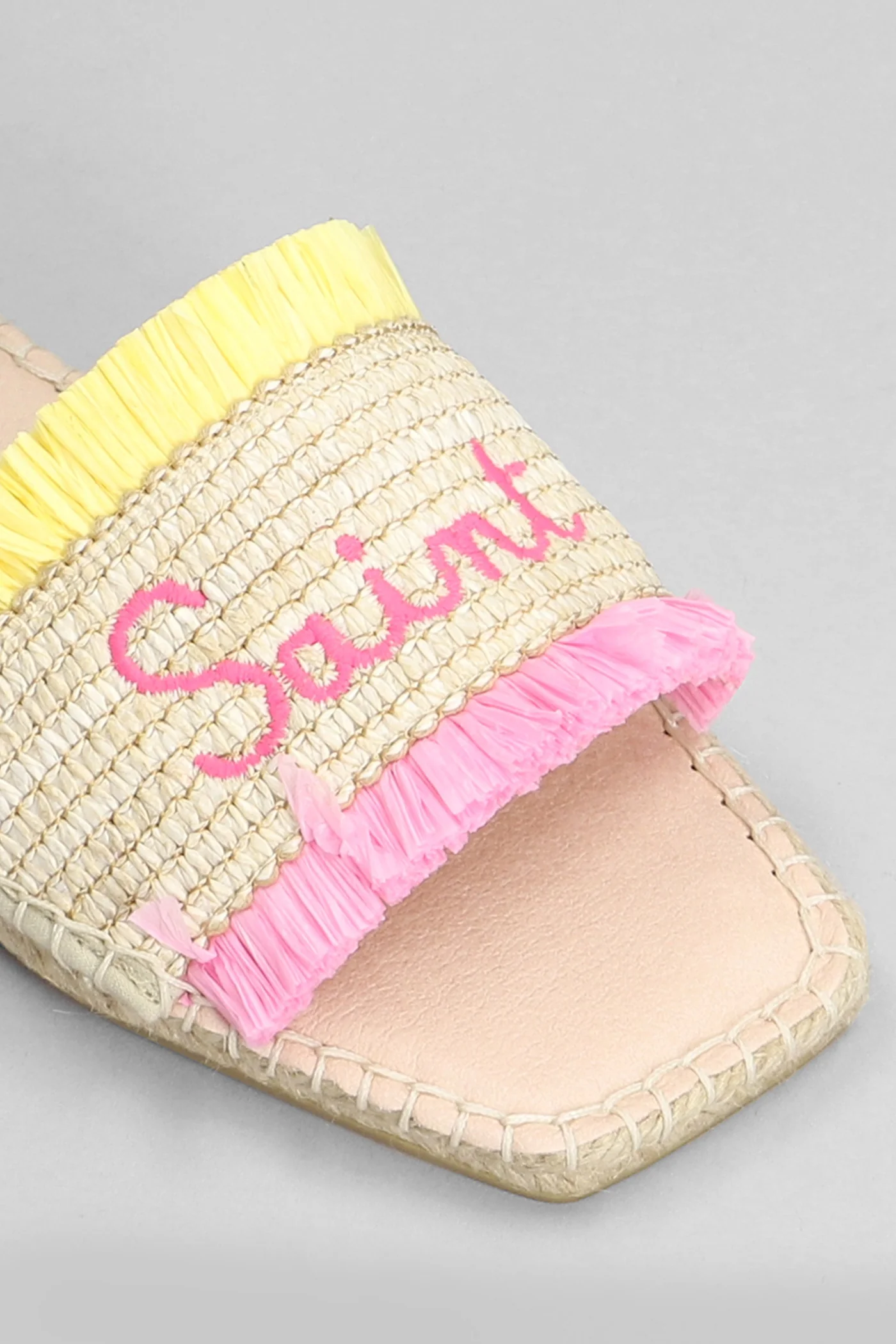 Luz square Flats in beige raffia - Image 5