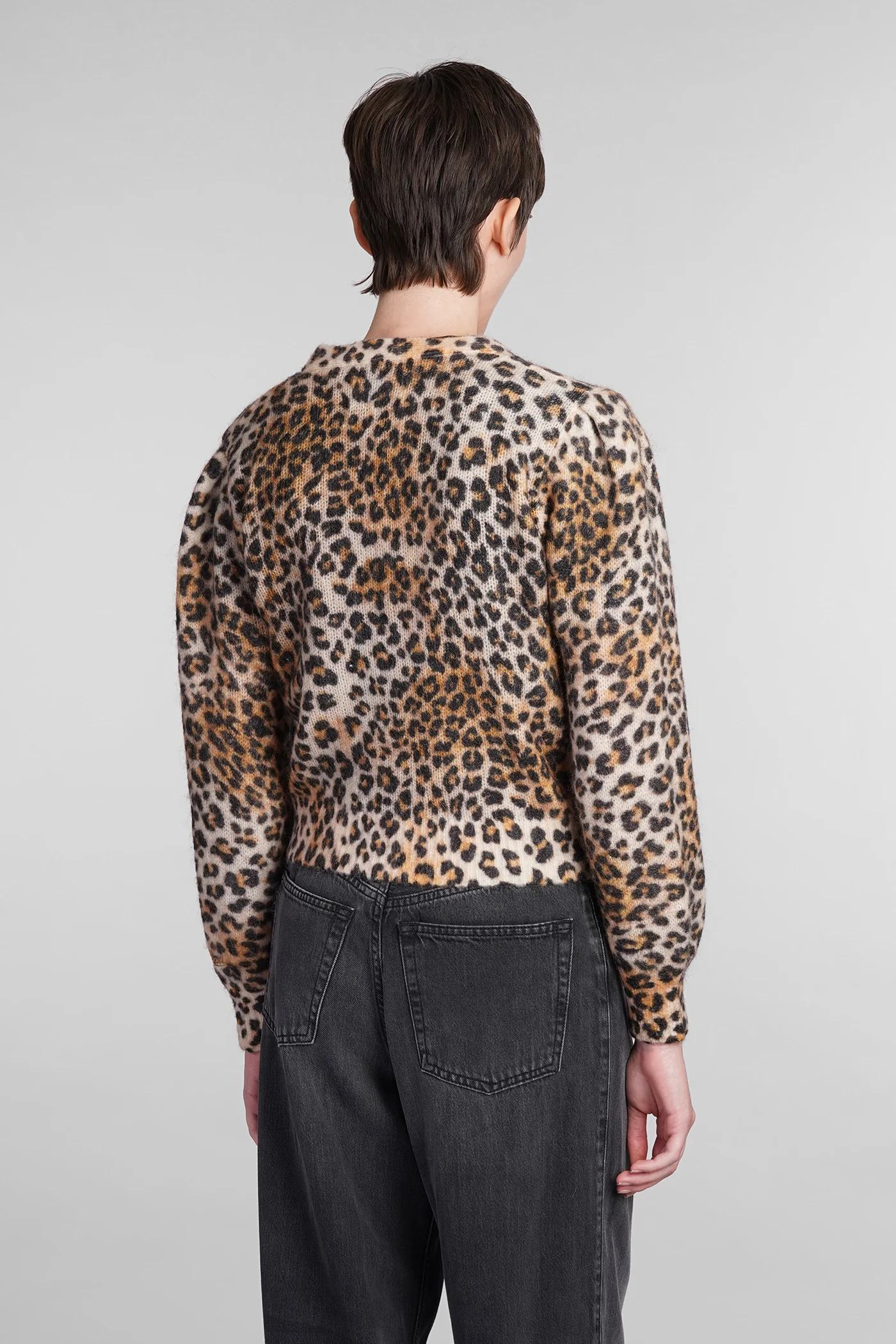 Lyxa w Cardigan in Animalier wool - Image 3