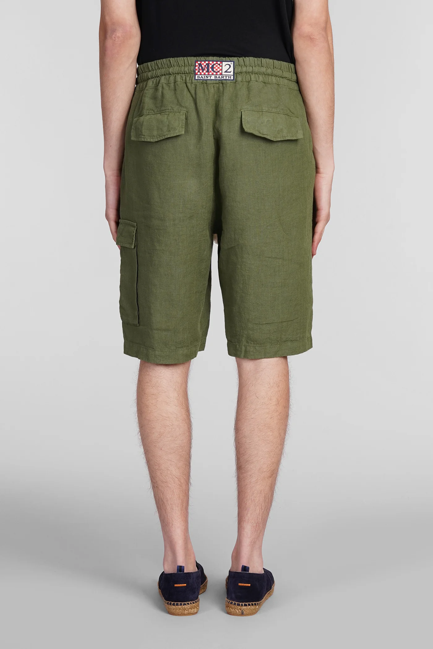 Marseille Shorts in green linen - Image 3