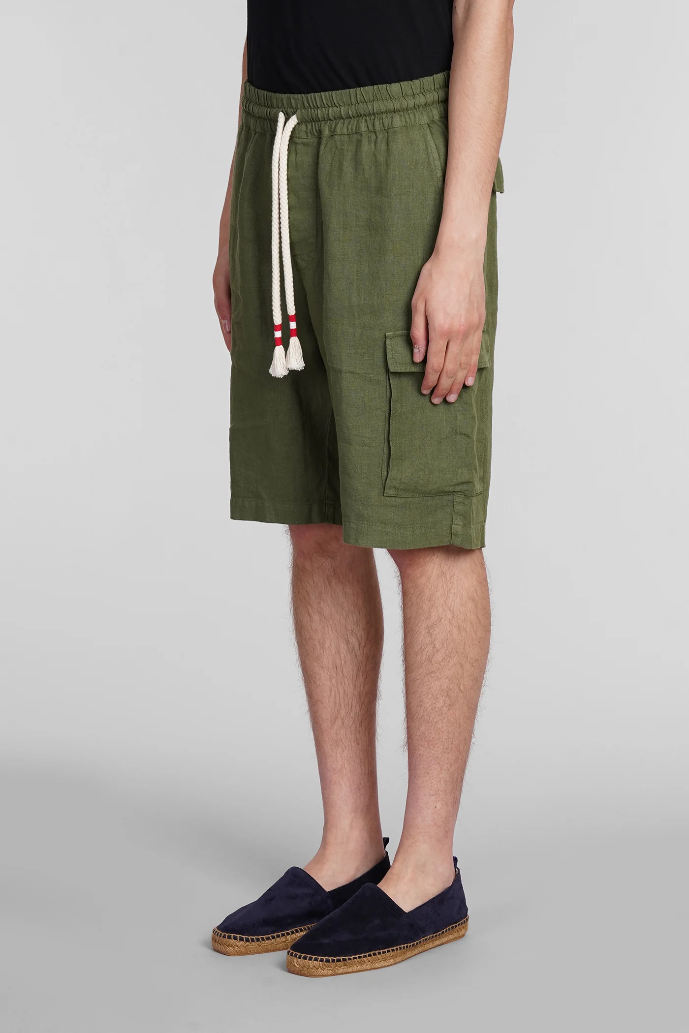 Marseille Shorts in green linen - Image 4