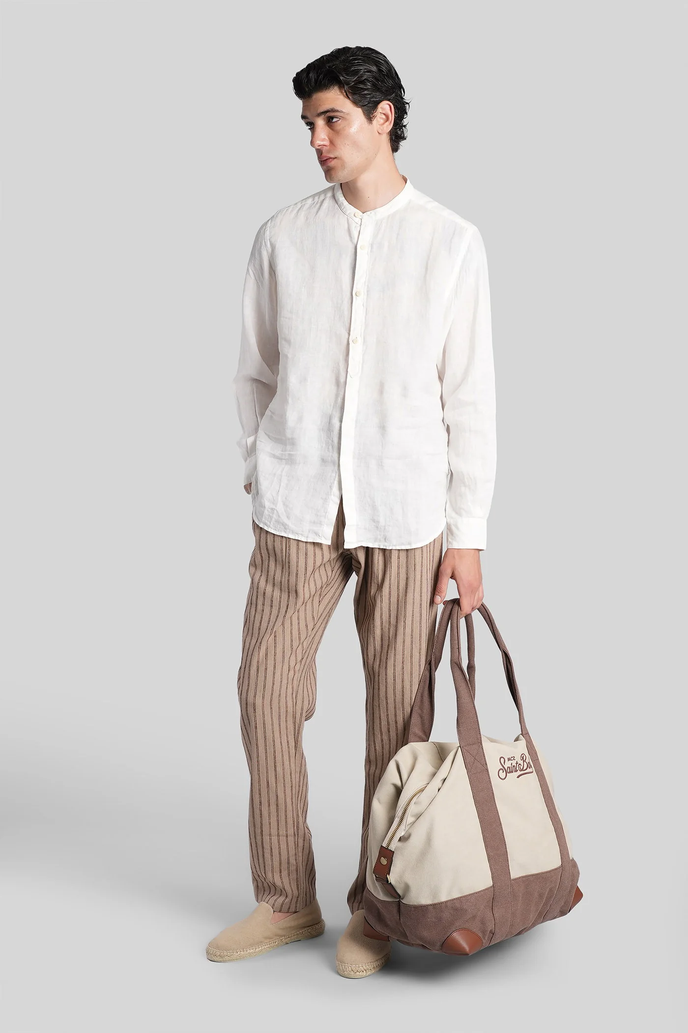 Naxos Shirt in white linen - Image 2