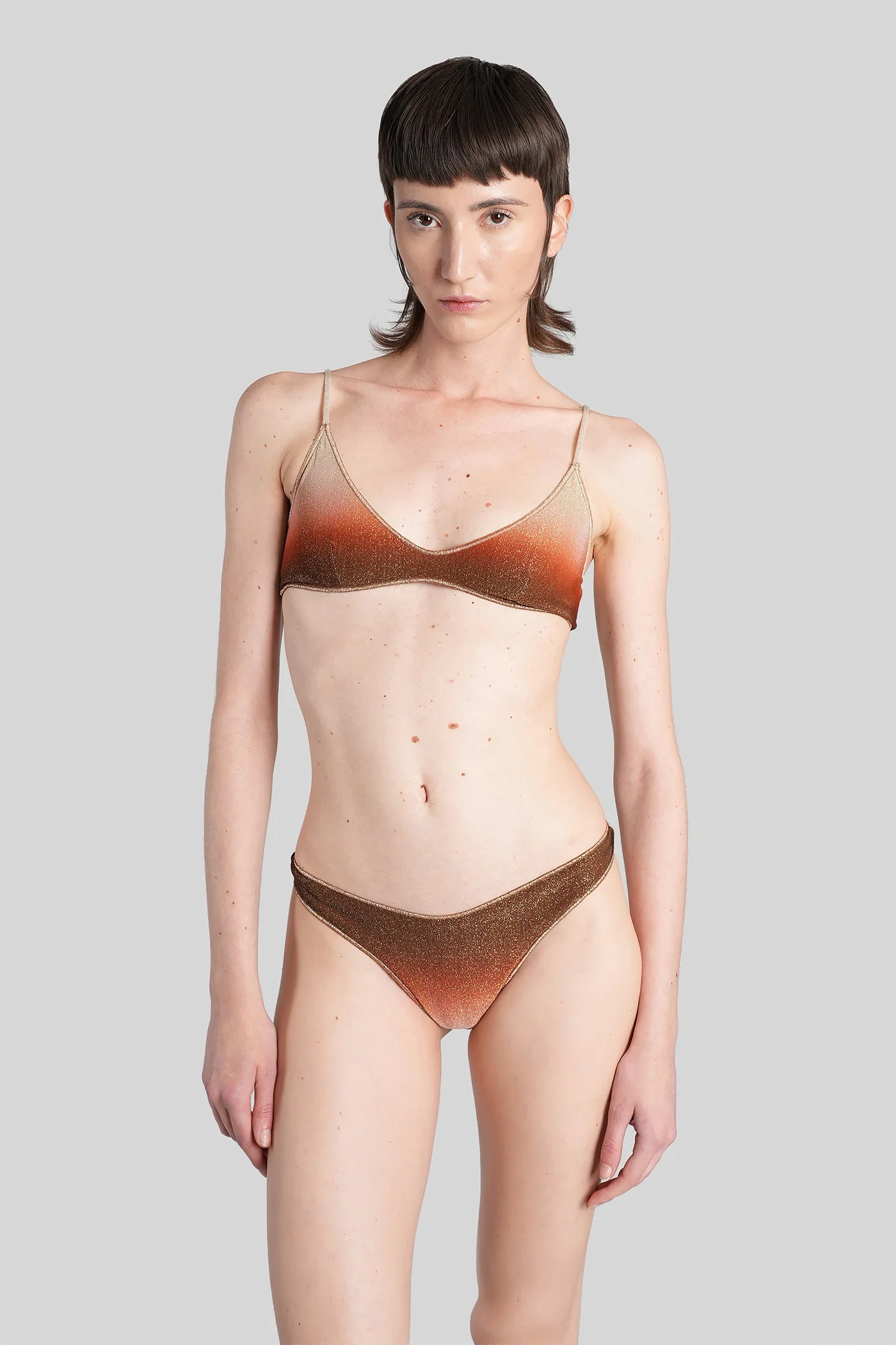 Paloma Overlock Beachwear in brown polyamide