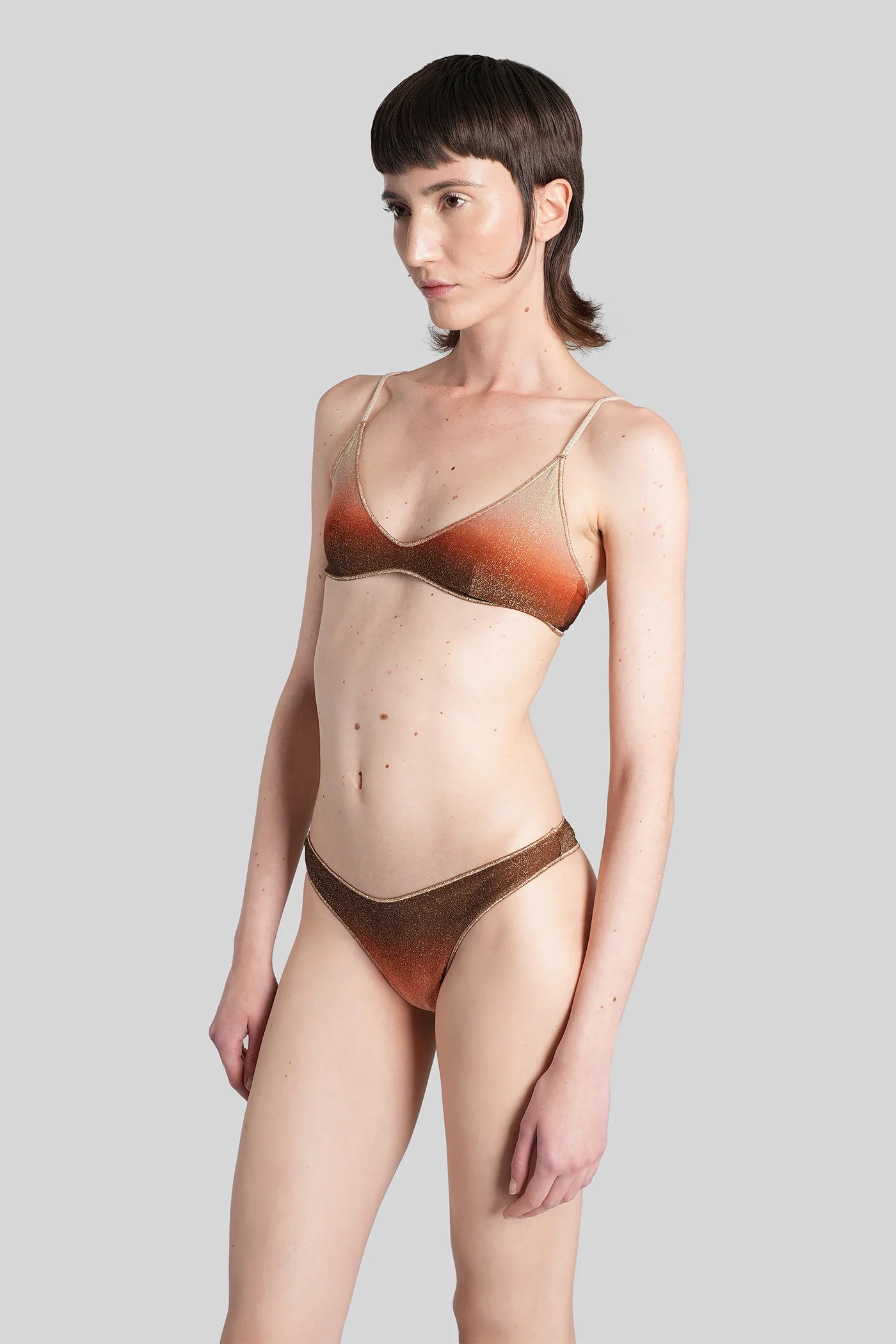 Paloma Overlock Beachwear in brown polyamide - Image 3
