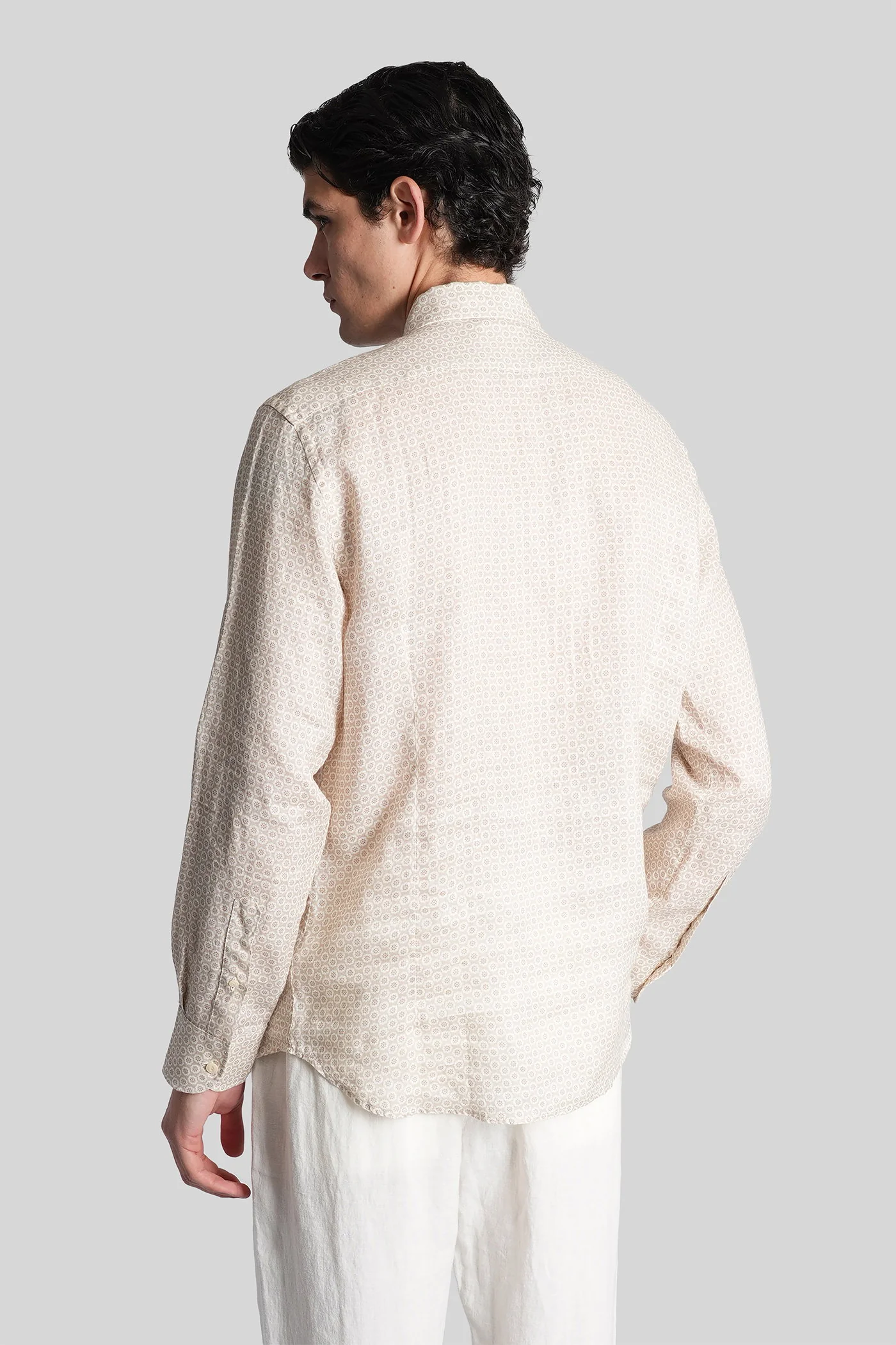 Pamplona Shirt in beige linen - Image 3