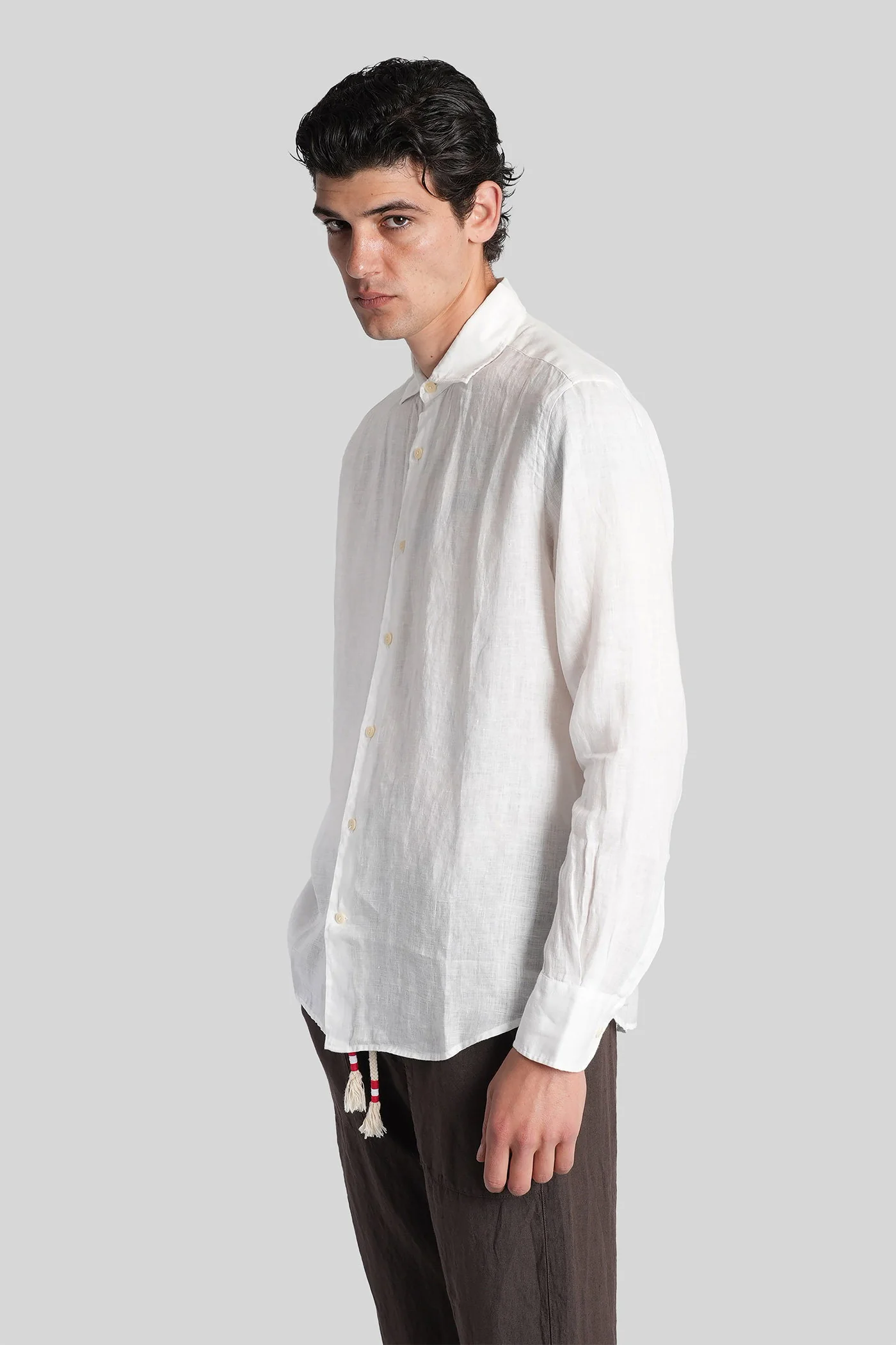 Pamplona Shirt in white linen - Image 4