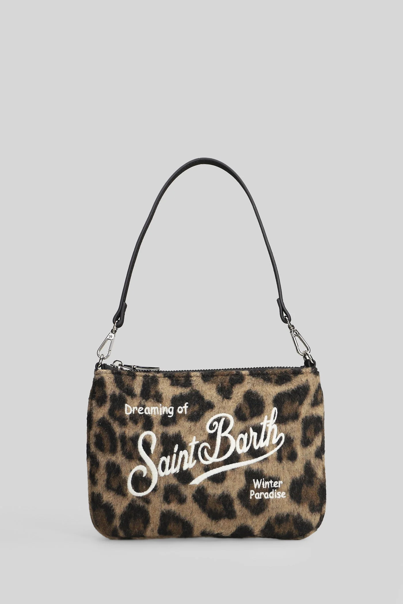 Parisienne mini felt Clutch in Animalier polyester