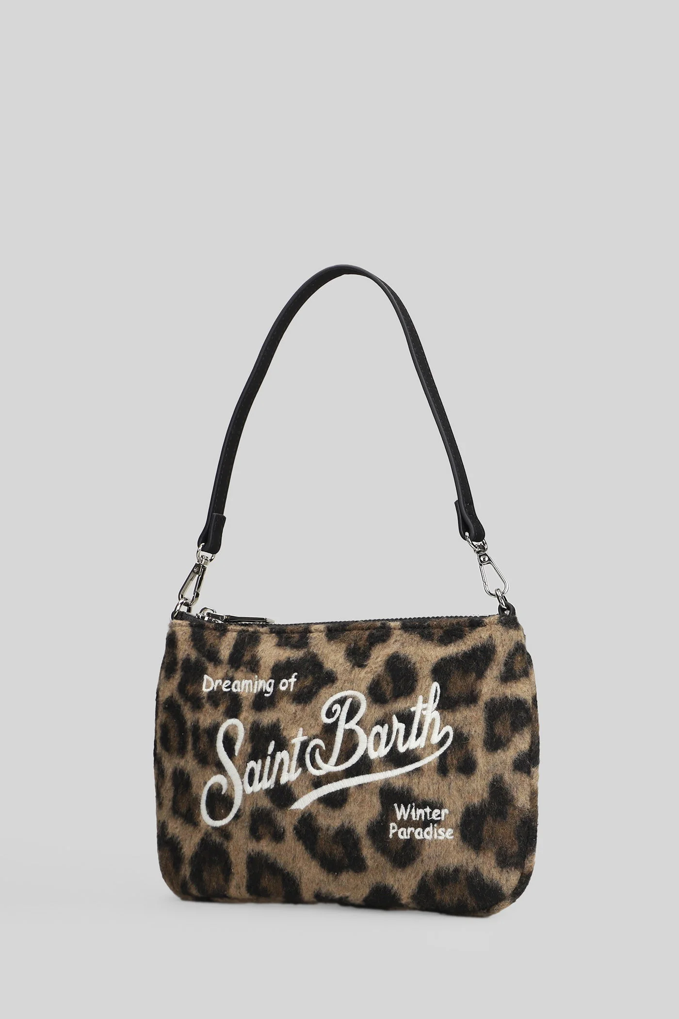 Parisienne mini felt Clutch in Animalier polyester - Image 2