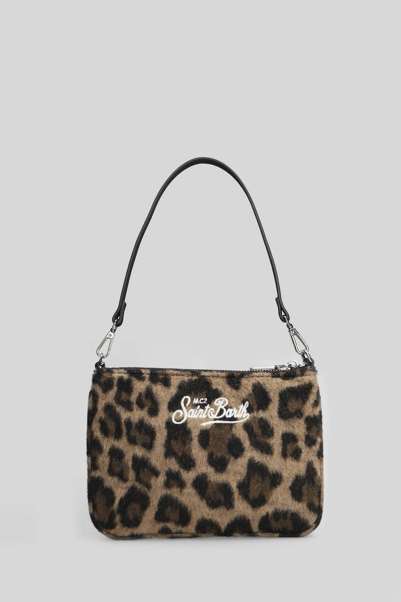 Parisienne mini felt Clutch in Animalier polyester - Image 3