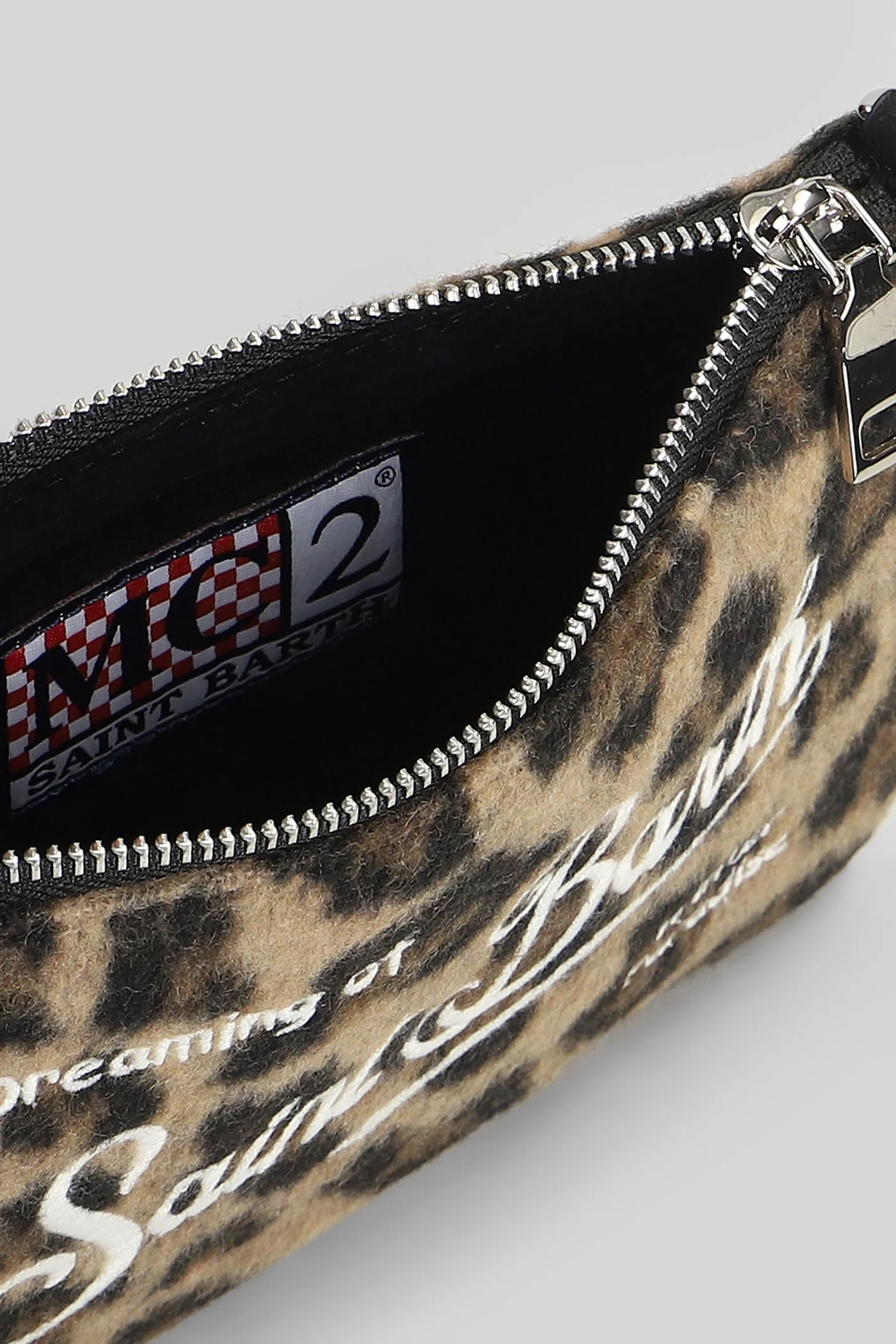 Parisienne mini felt Clutch in Animalier polyester - Image 4
