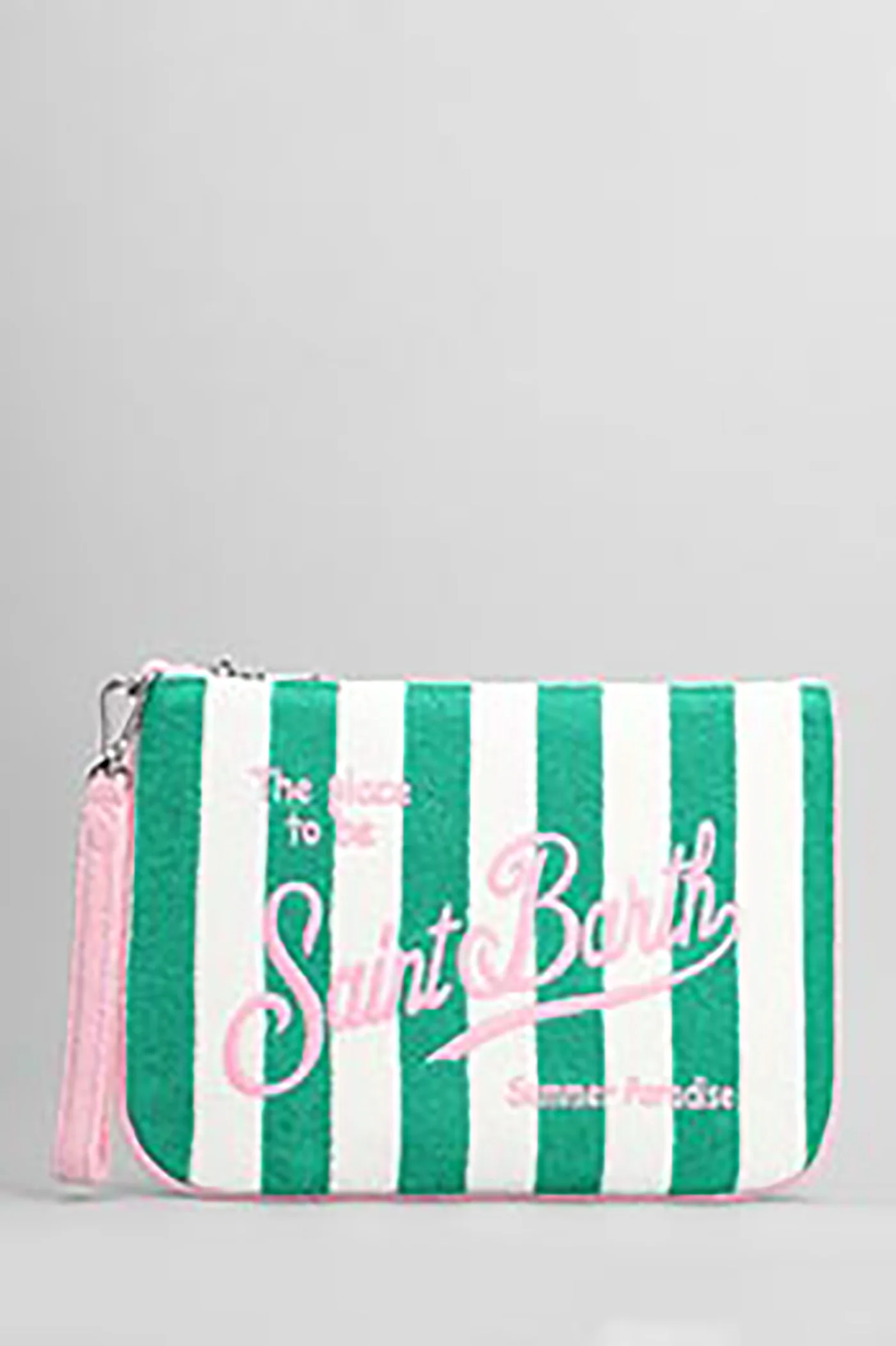 Parisienne sponge Clutch in white cotton