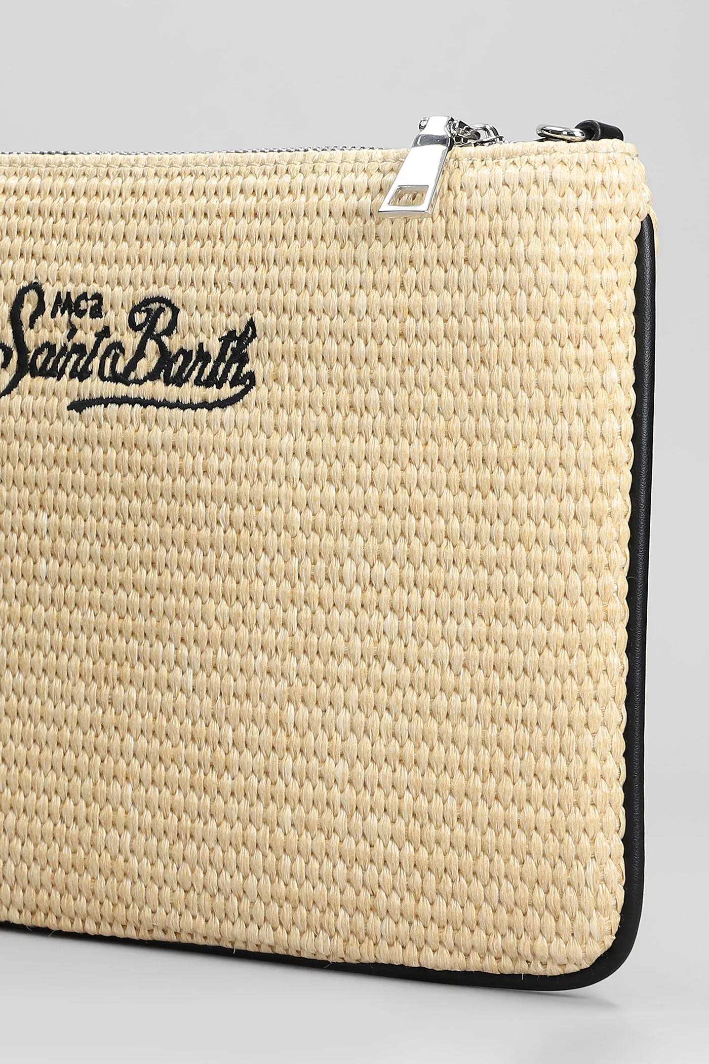 Parisienne straw Clutch in beige raffia - Image 4