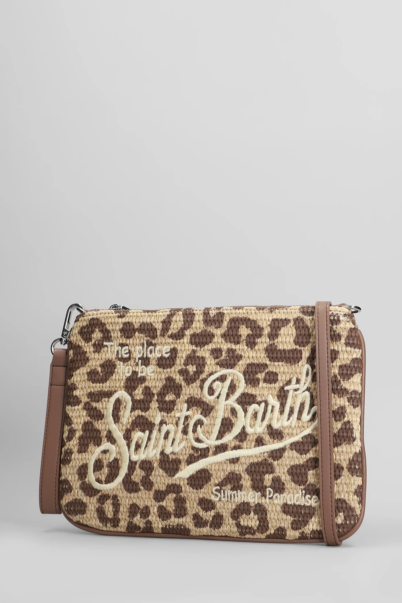 Parisienne straw Clutch in beige raffia - Image 2