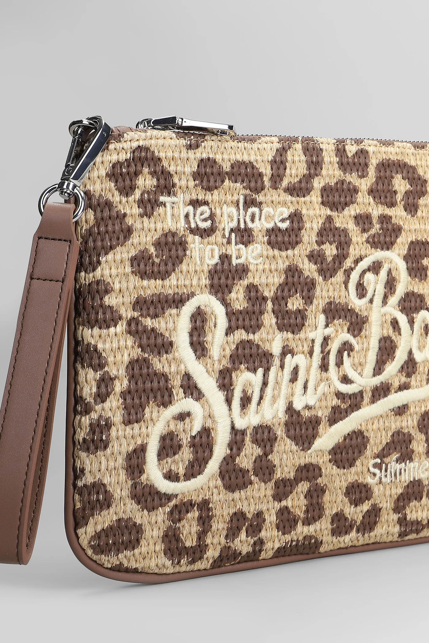 Parisienne straw Clutch in beige raffia - Image 4