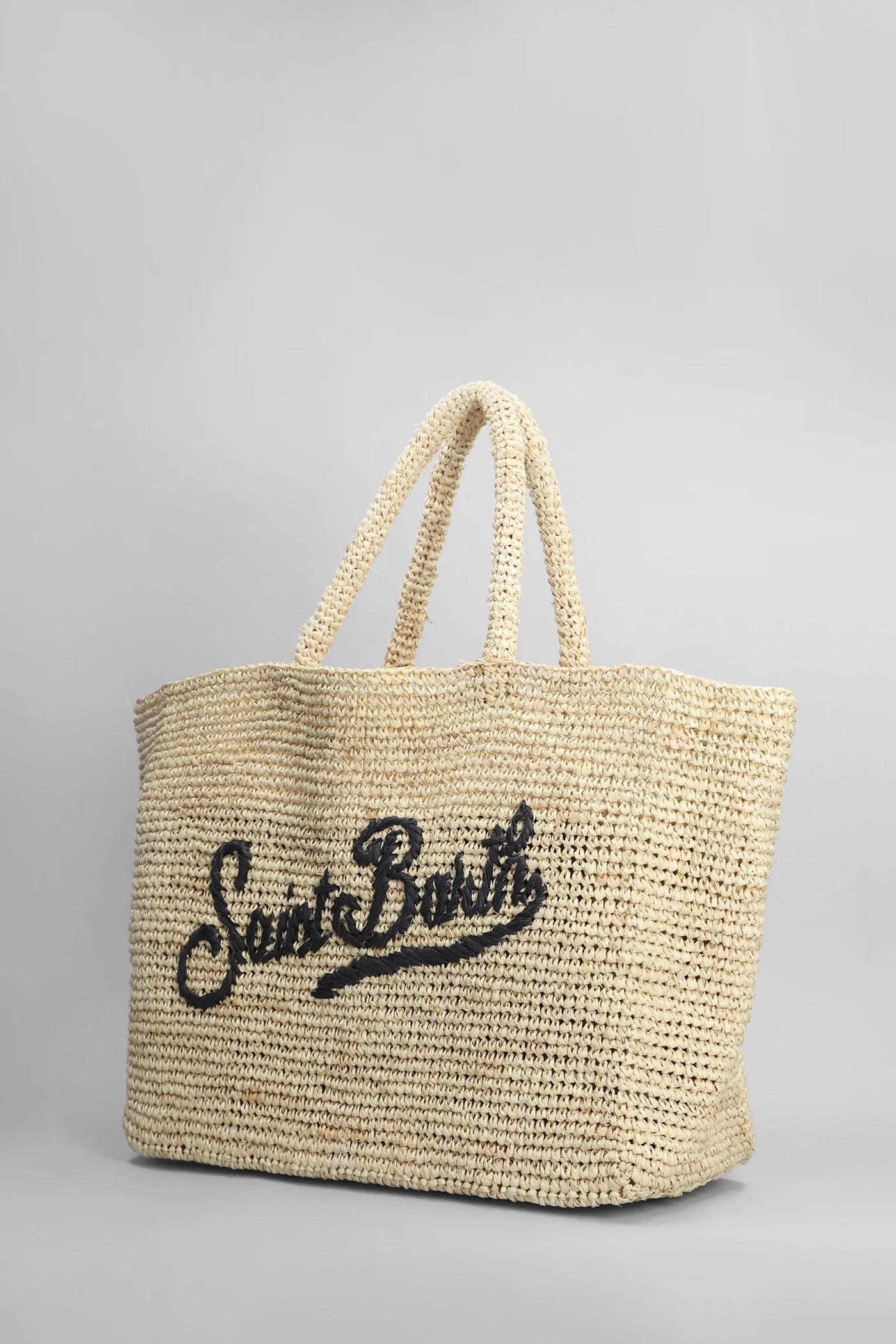 Raffia beach Tote in beige raffia - Image 2