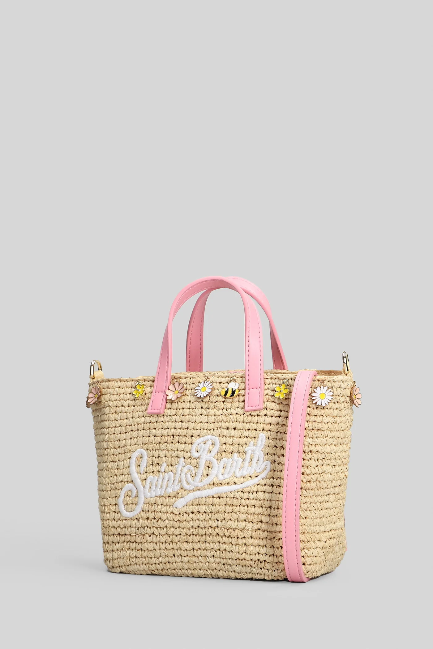 Raffia City Mini Shoulder bag in beige raffia - Image 2