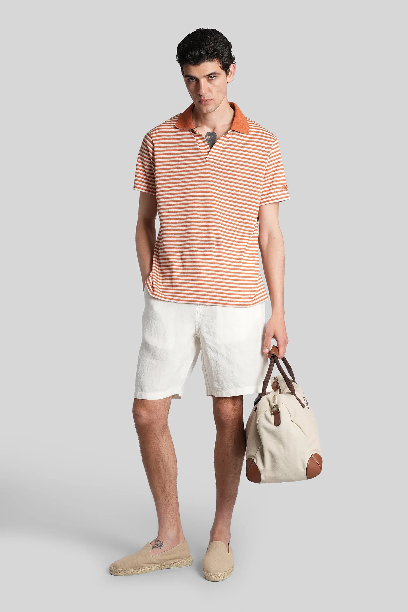 Sebastian Shorts in white linen - Image 2