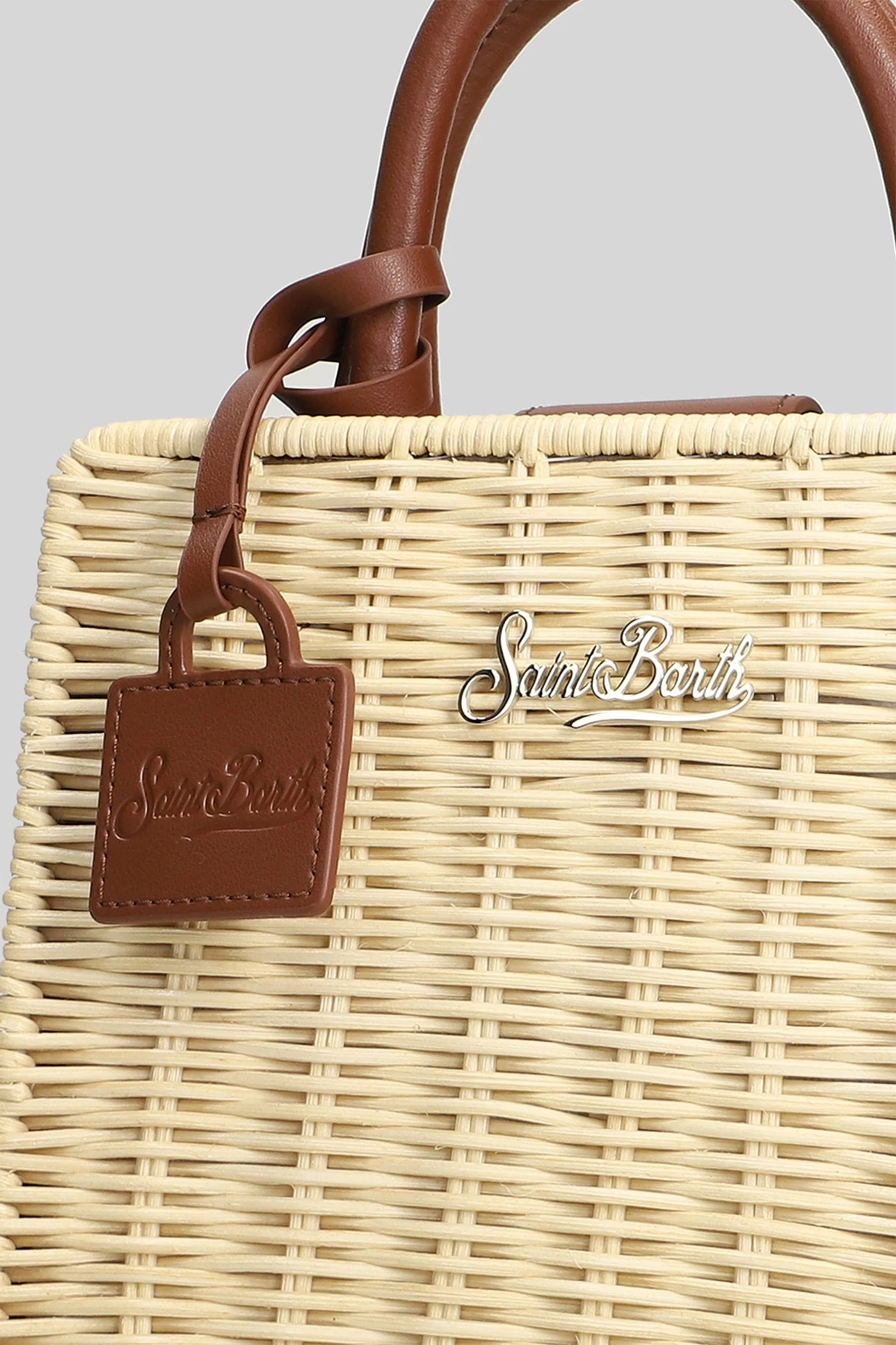 Shop Bag Mini Shoulder bag in leather color leather and fabric - Image 4