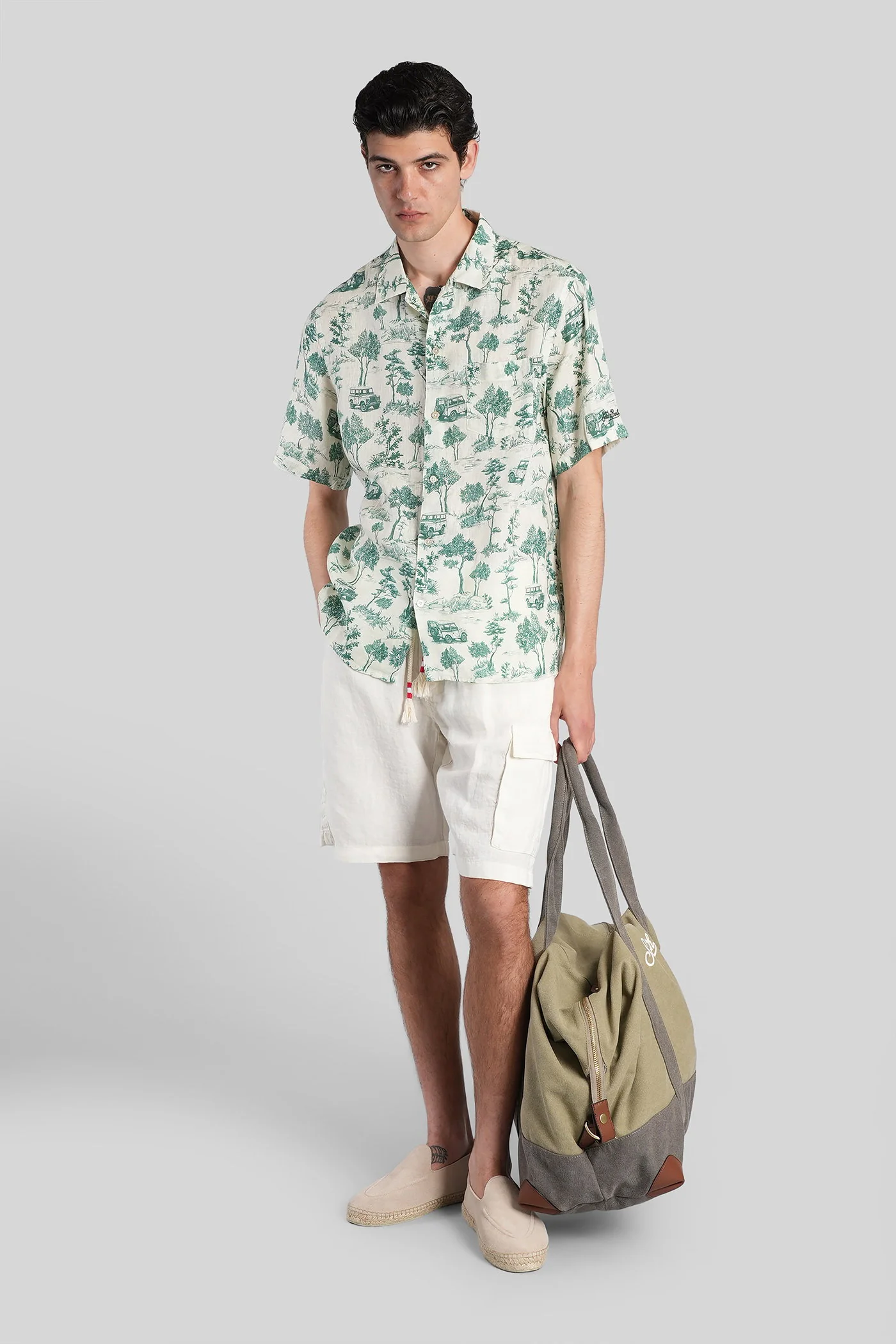Sifnos Shirt in beige cotton - Image 2