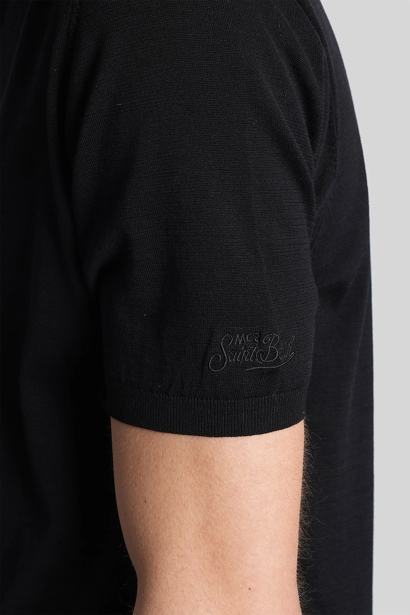 Sloan Polo in black cotton - Image 5