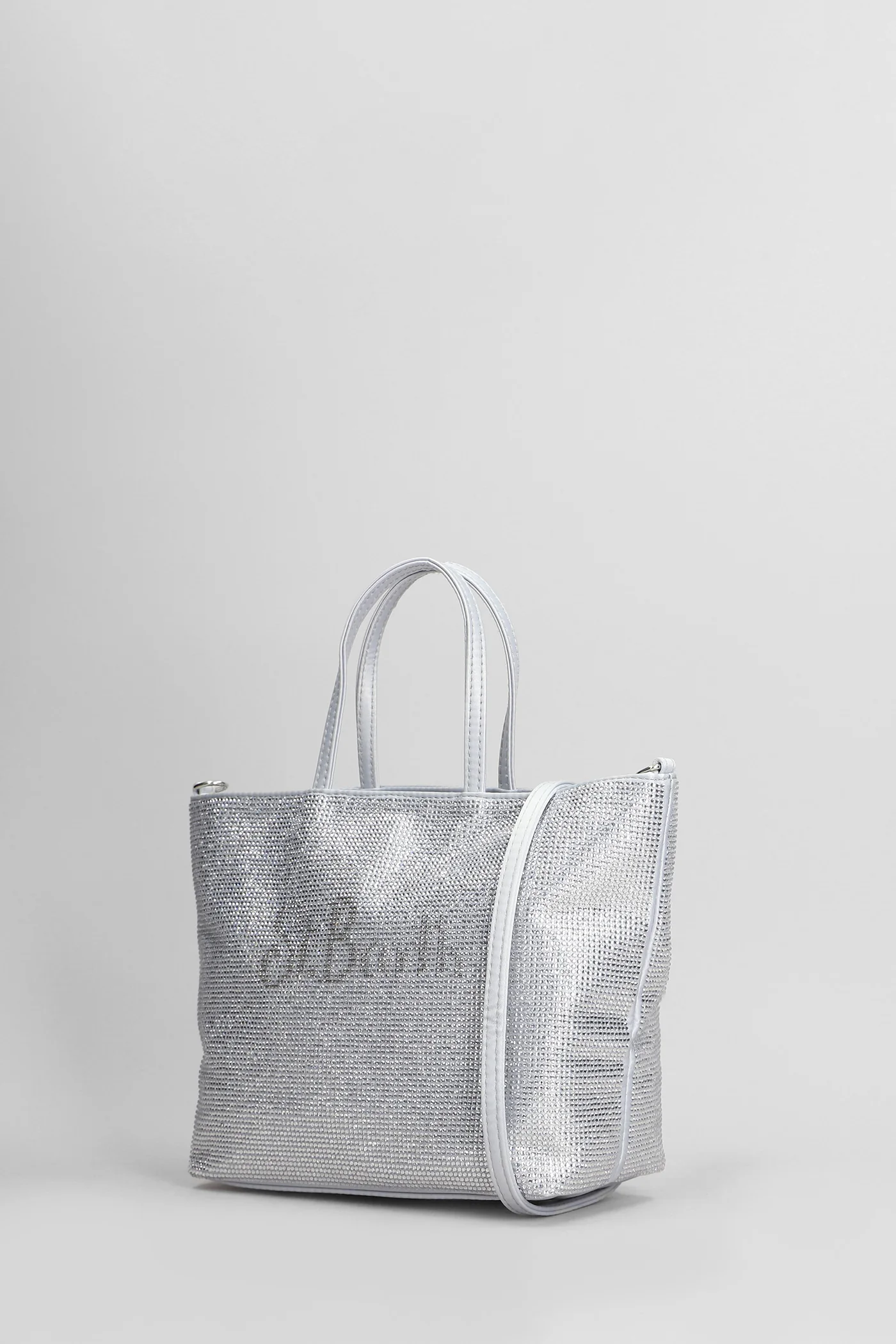 Strass mini bag Tote in grey polyester - Image 2