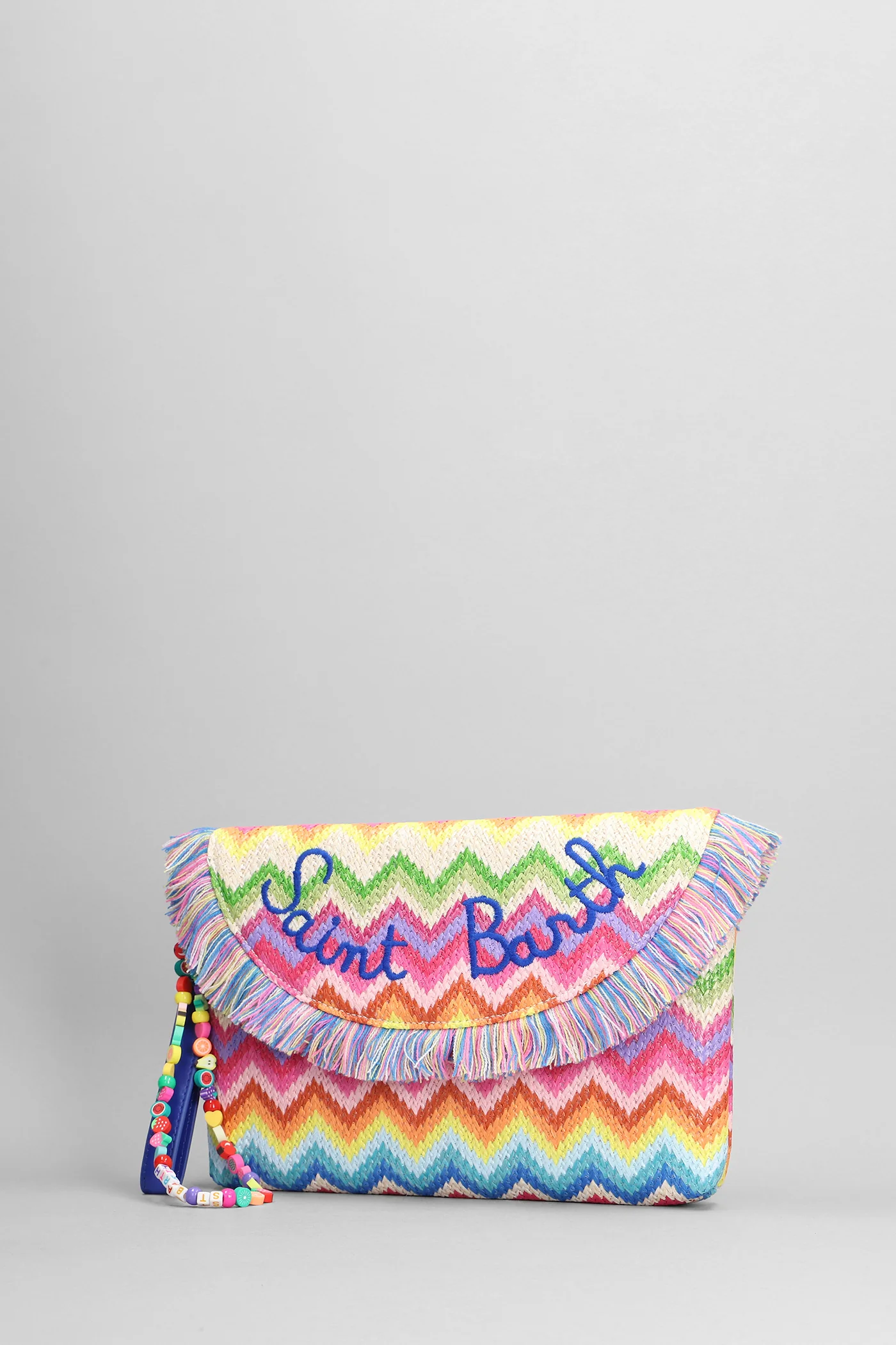 Straw Clutch in multicolor raffia - Image 2