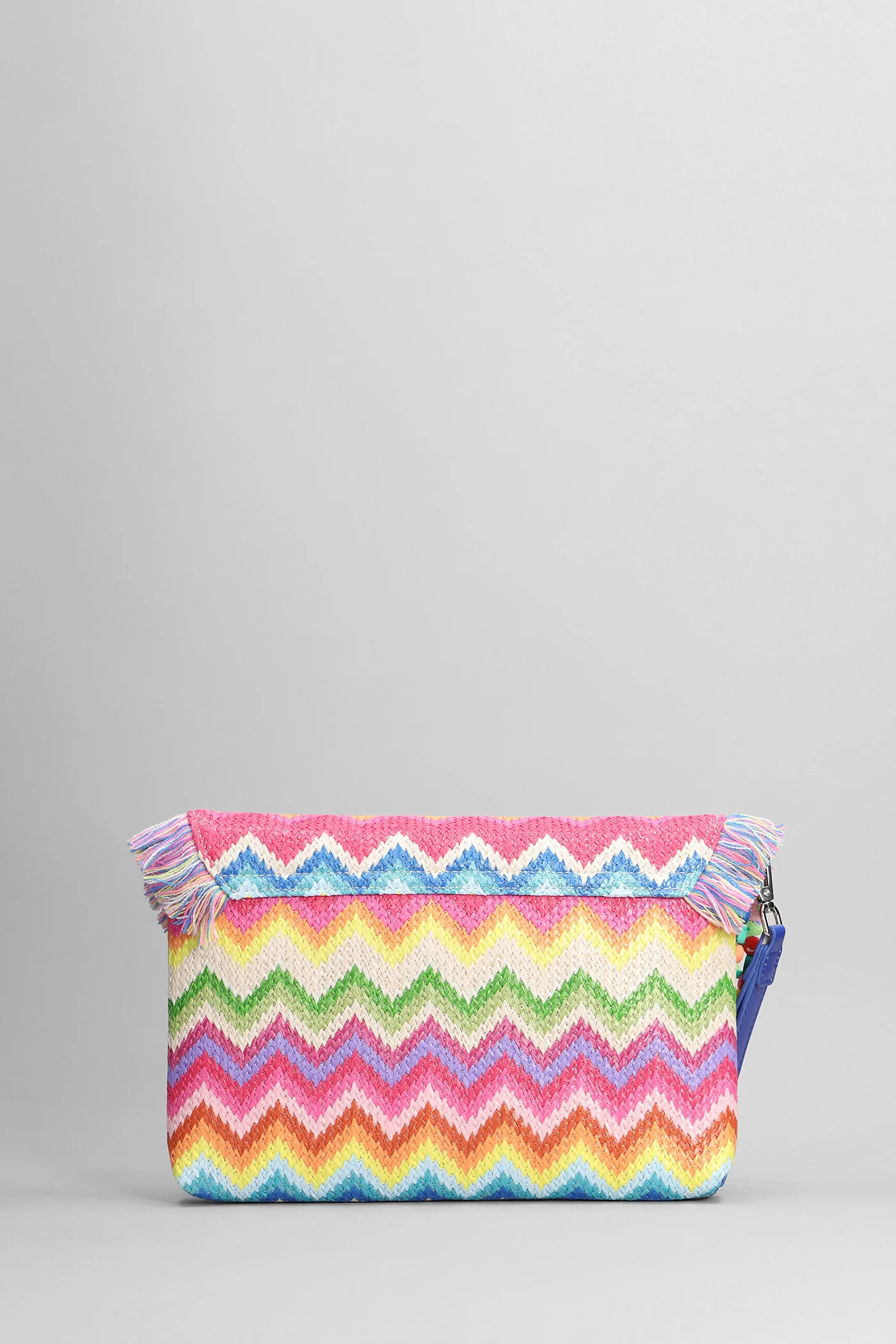Straw Clutch in multicolor raffia - Image 3