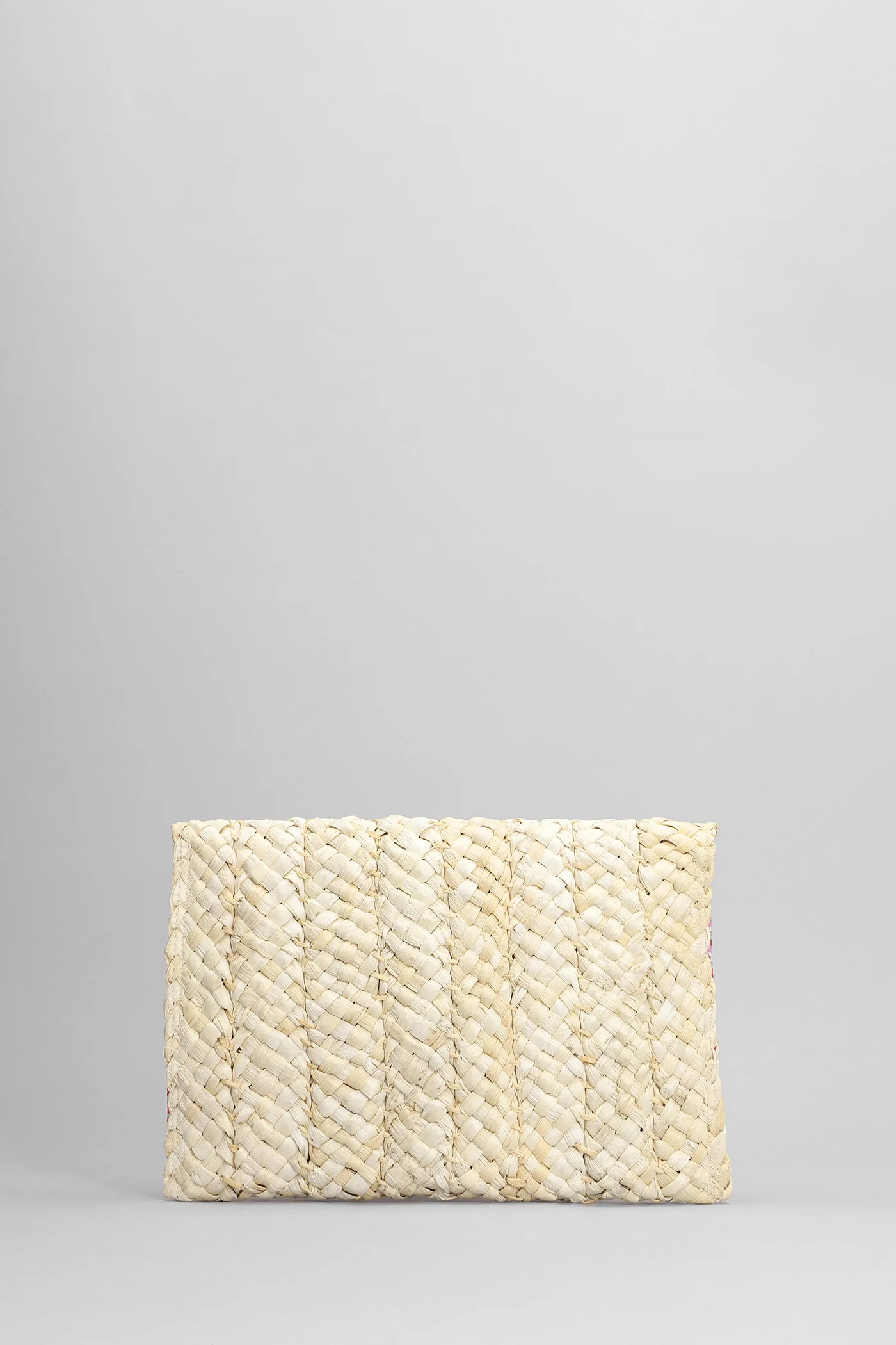Straw envelpe Clutch in beige raffia - Image 7