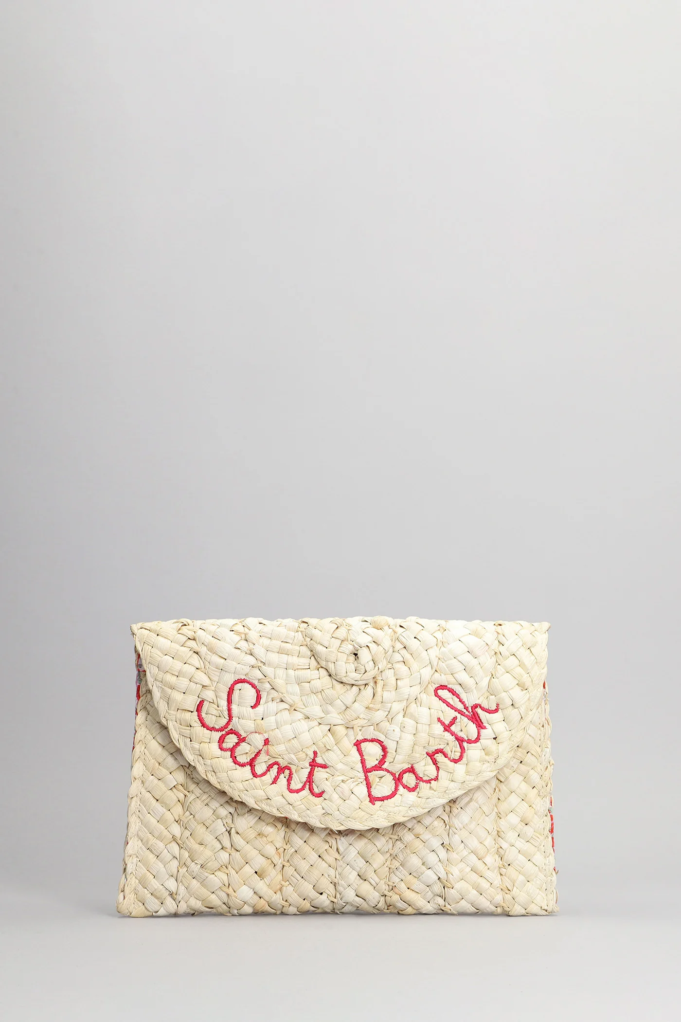 Straw envelpe Clutch in beige raffia - Image 9