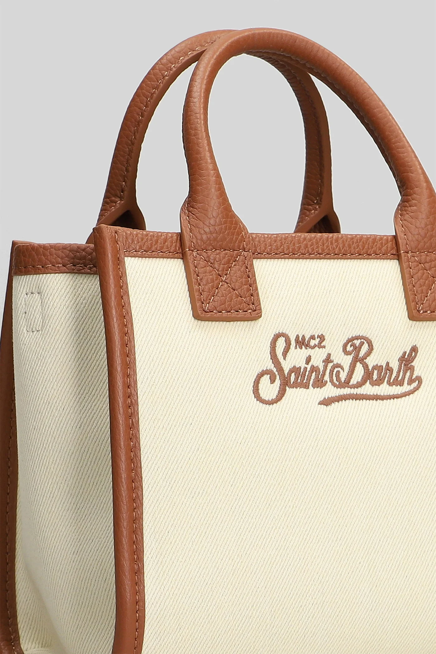 Vanity Bag Mini Shoulder bag in beige fabric - Image 4