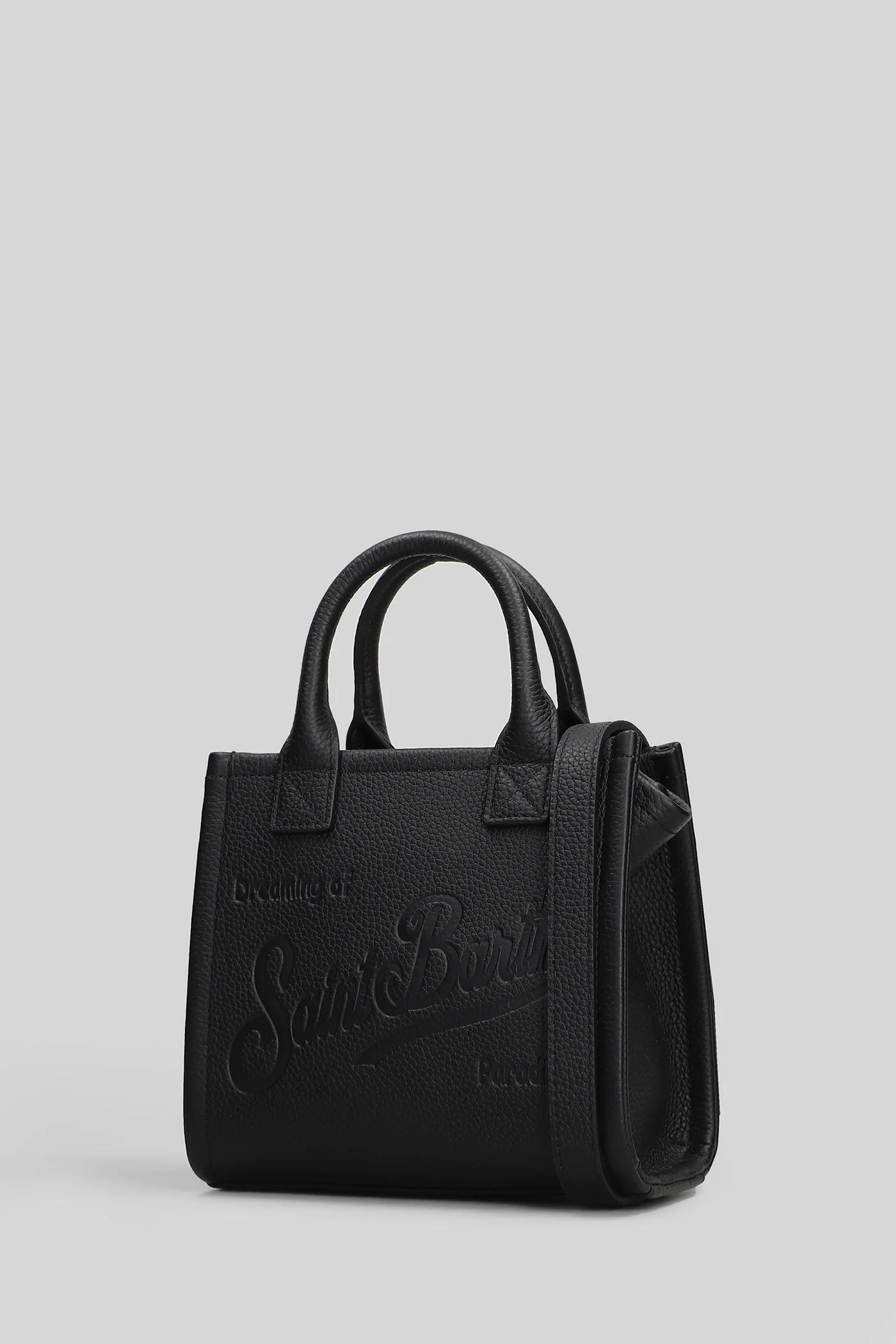 Vanity bag mini Tote in black leather