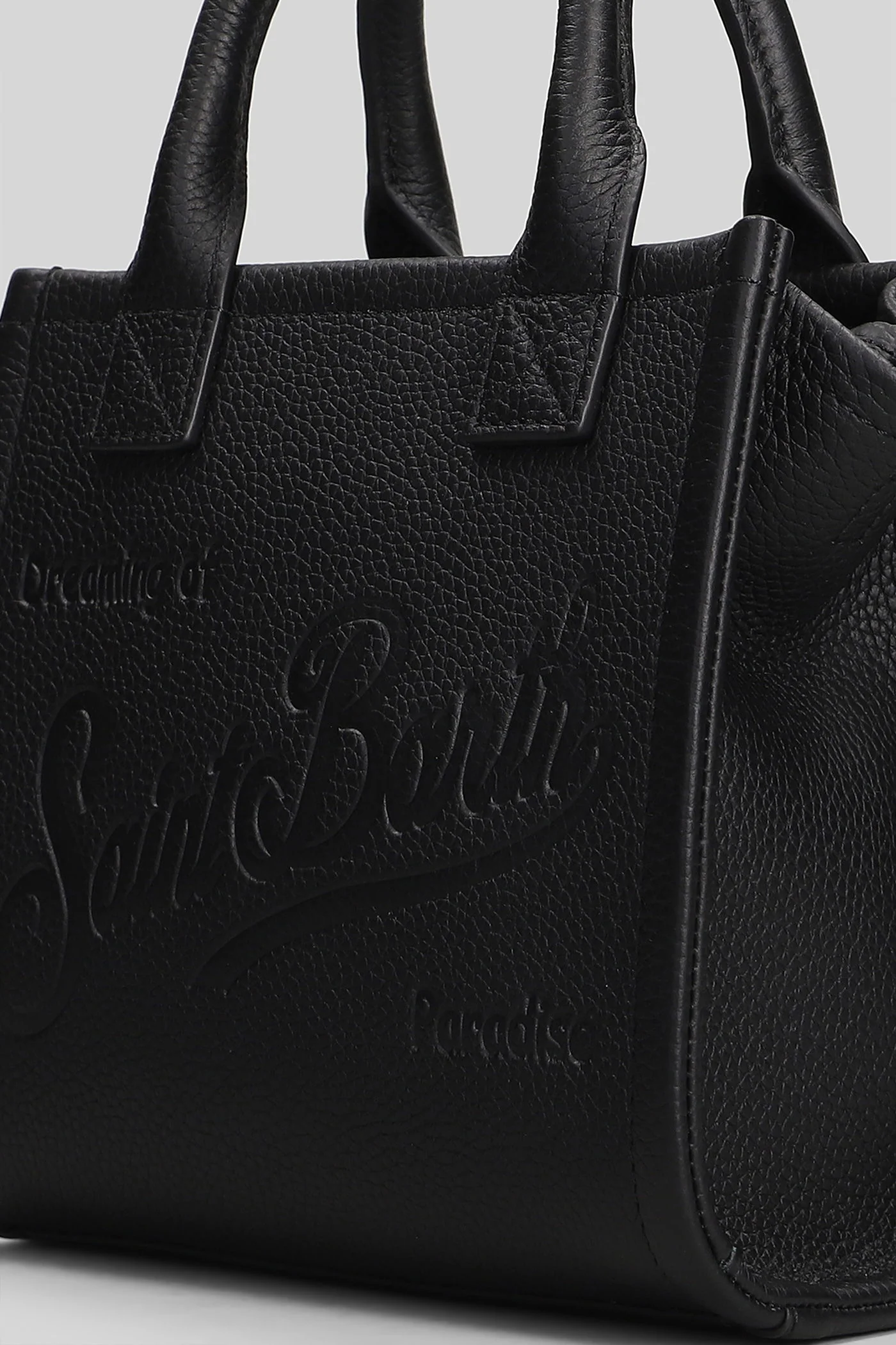 Vanity bag mini Tote in black leather - Image 3