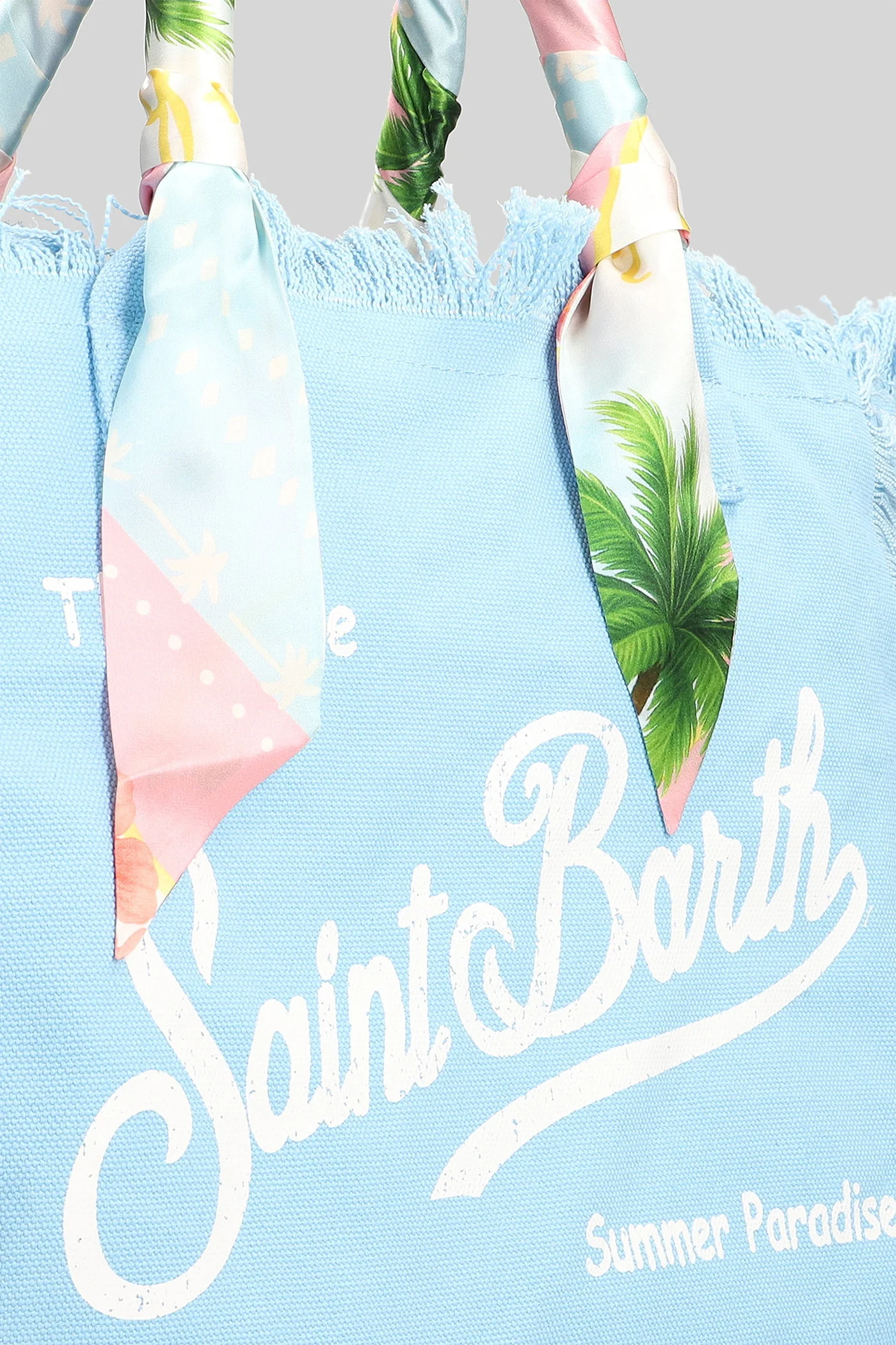 Vanity Foulard Tote in cyan canvas - Image 4