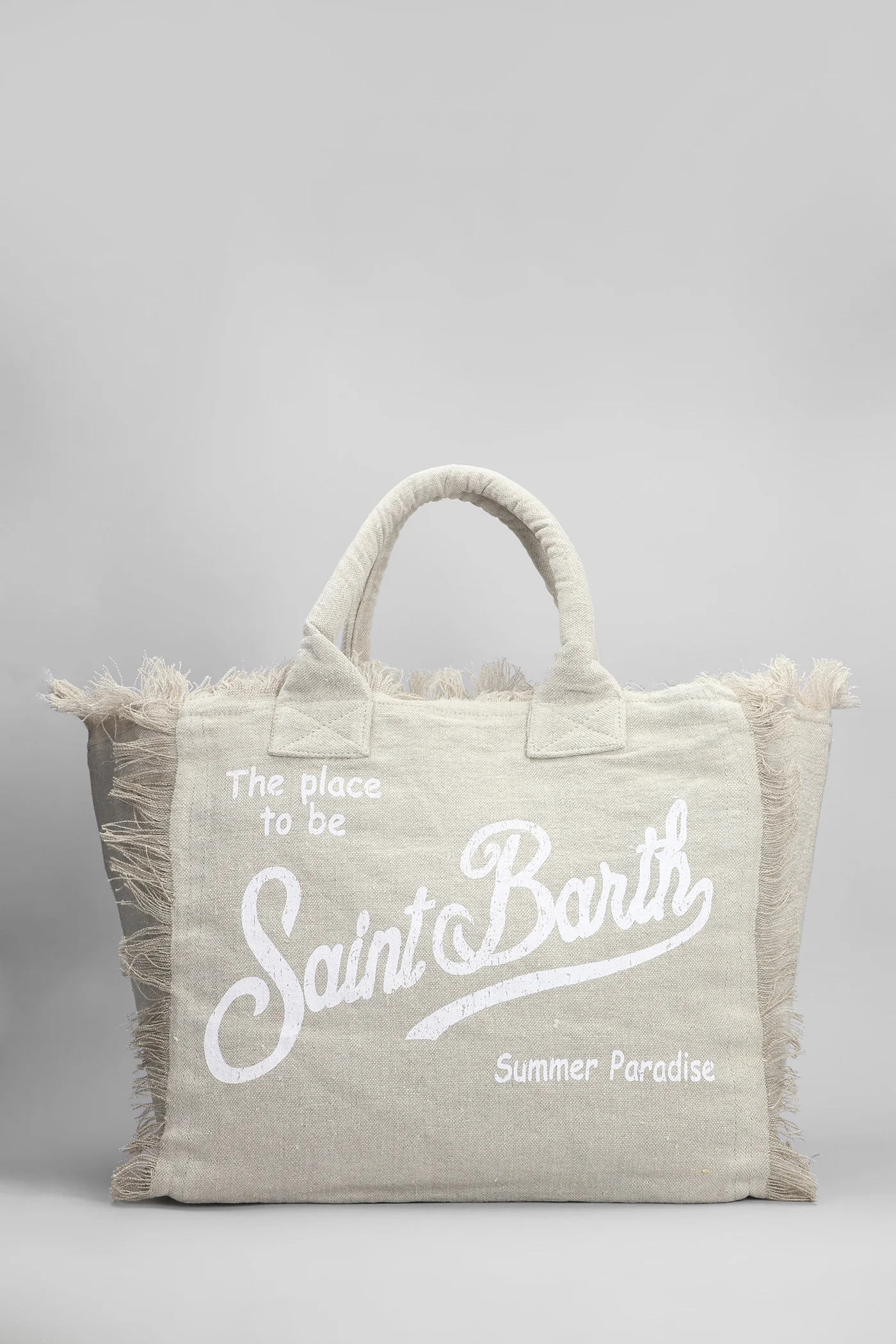 Vanity linen Tote in grey linen