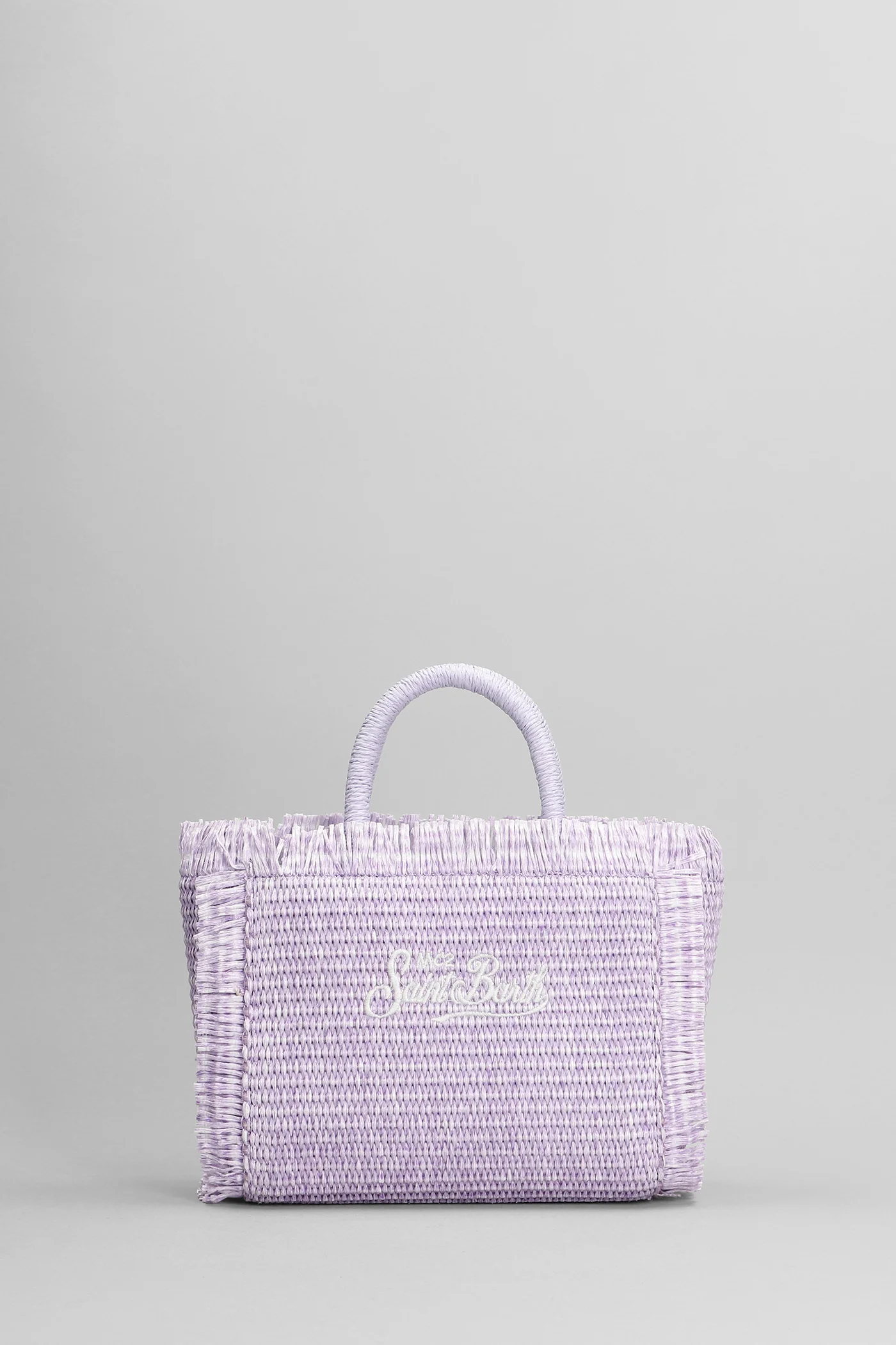Vanity mini straw n Tote in Viola raffia - Image 3