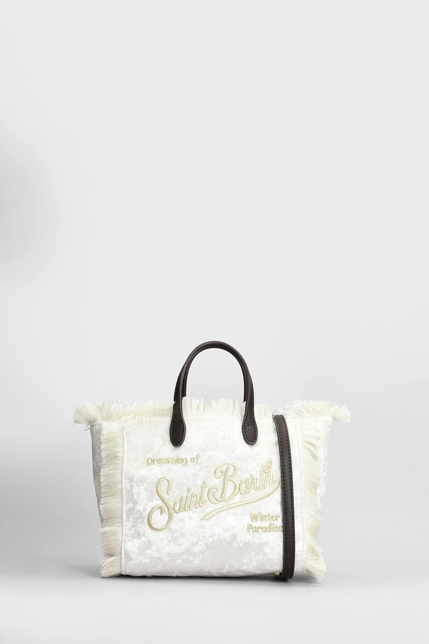 Vanity mini w Tote in beige polyester