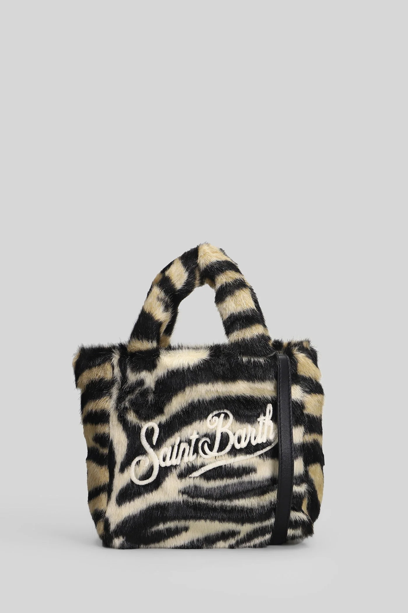 Vanity minisoft fur Tote in black acrylic