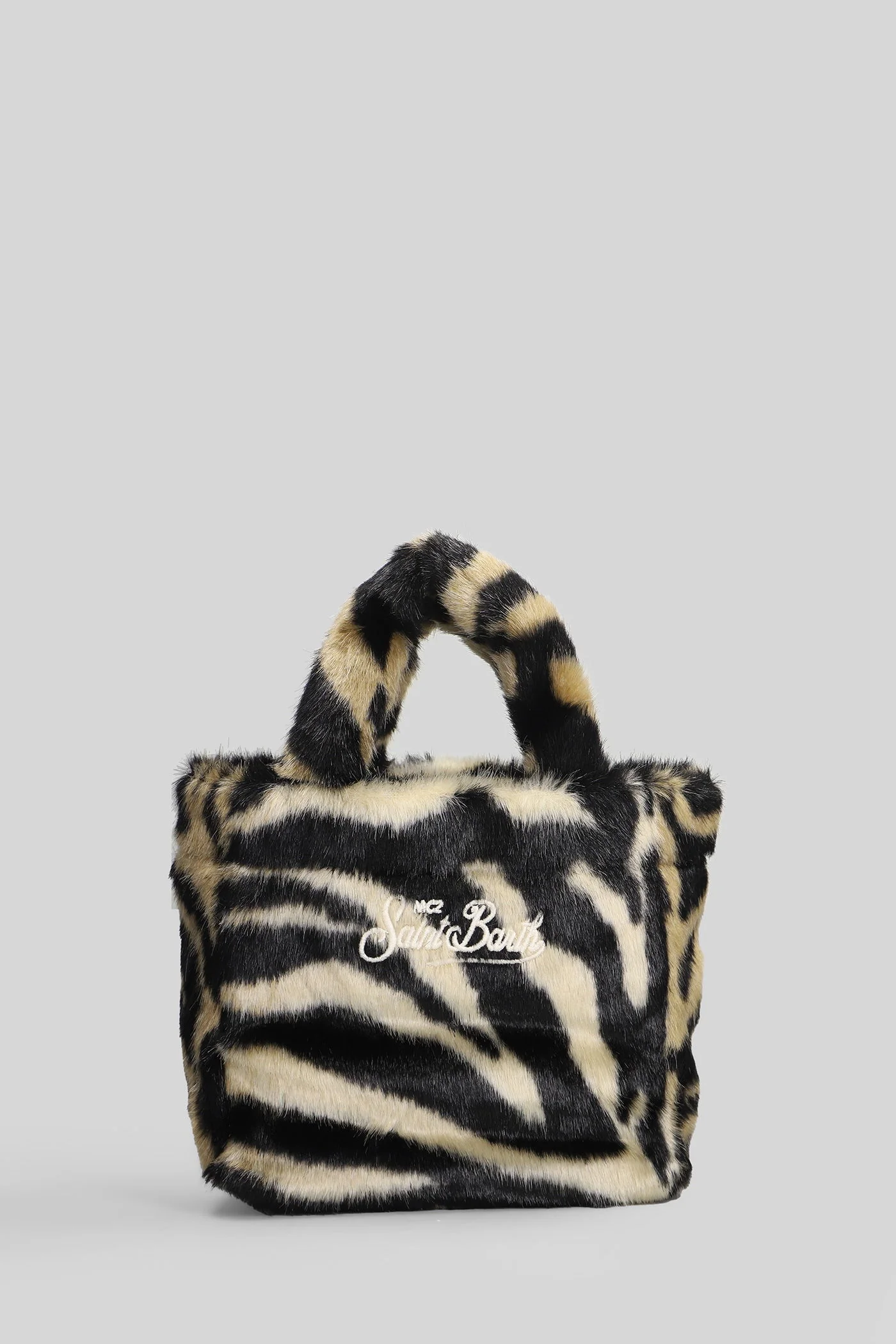 Vanity minisoft fur Tote in black acrylic - Image 3