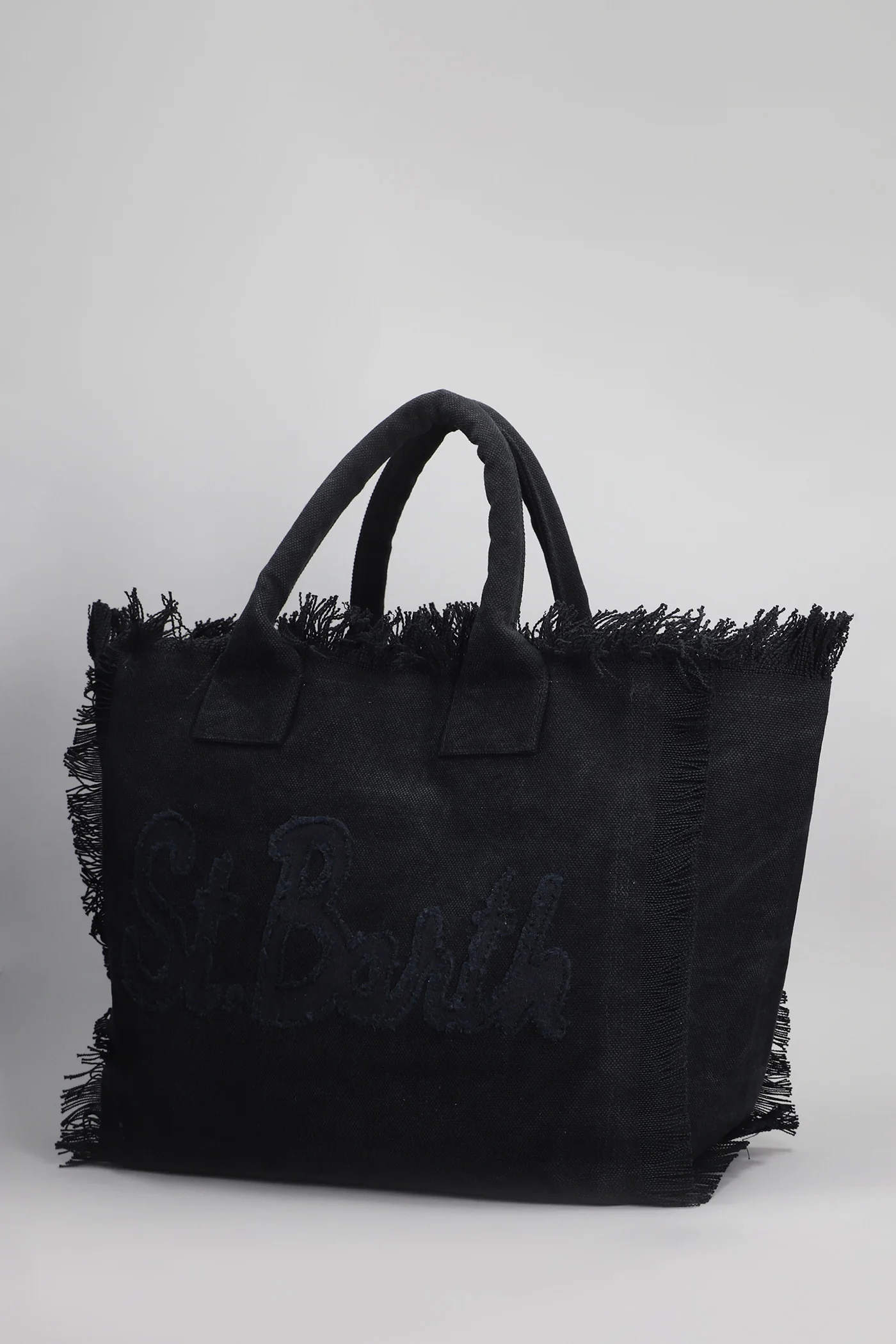 Vanity Patch Tote in black cotton - Image 2