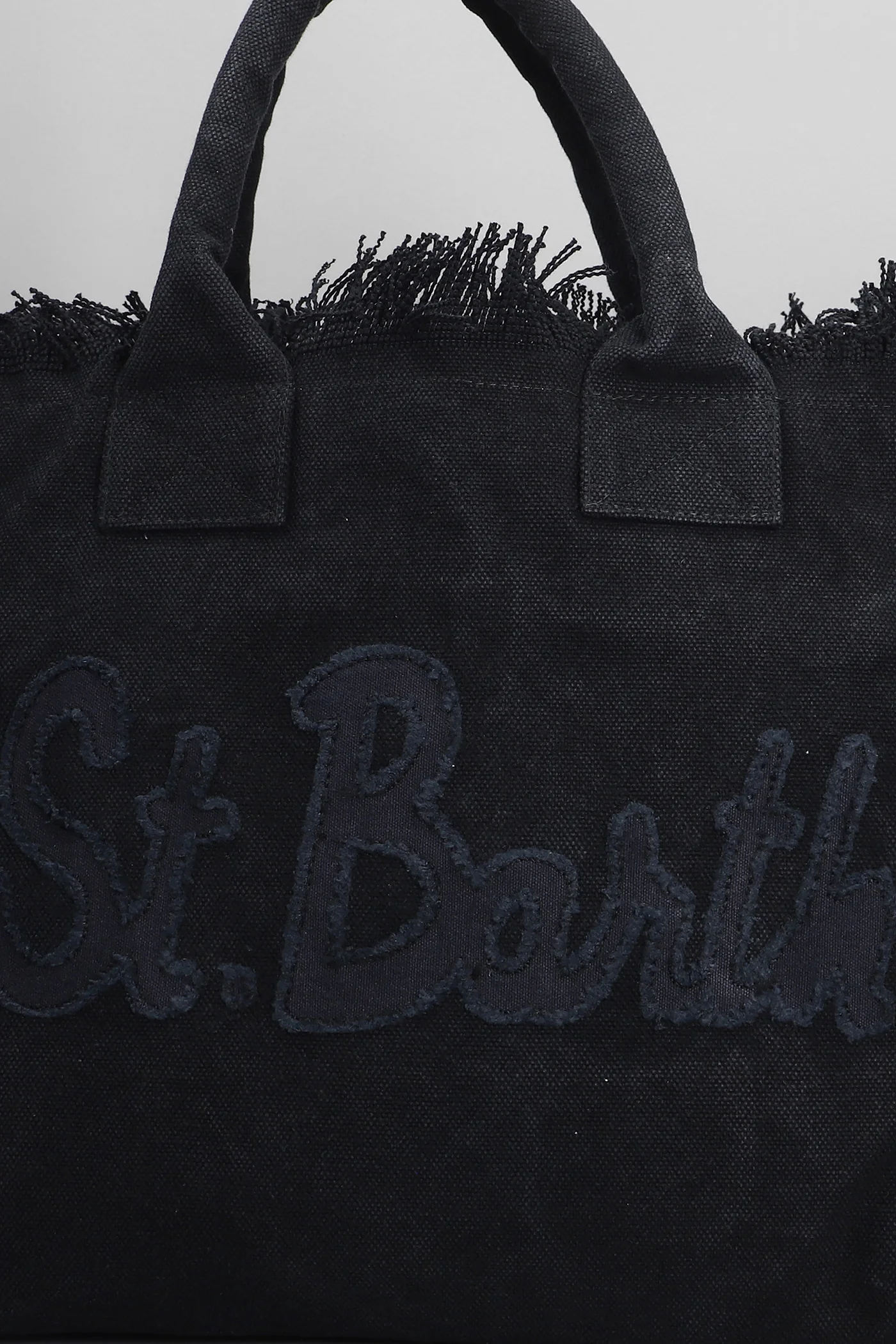 Vanity Patch Tote in black cotton - Image 4