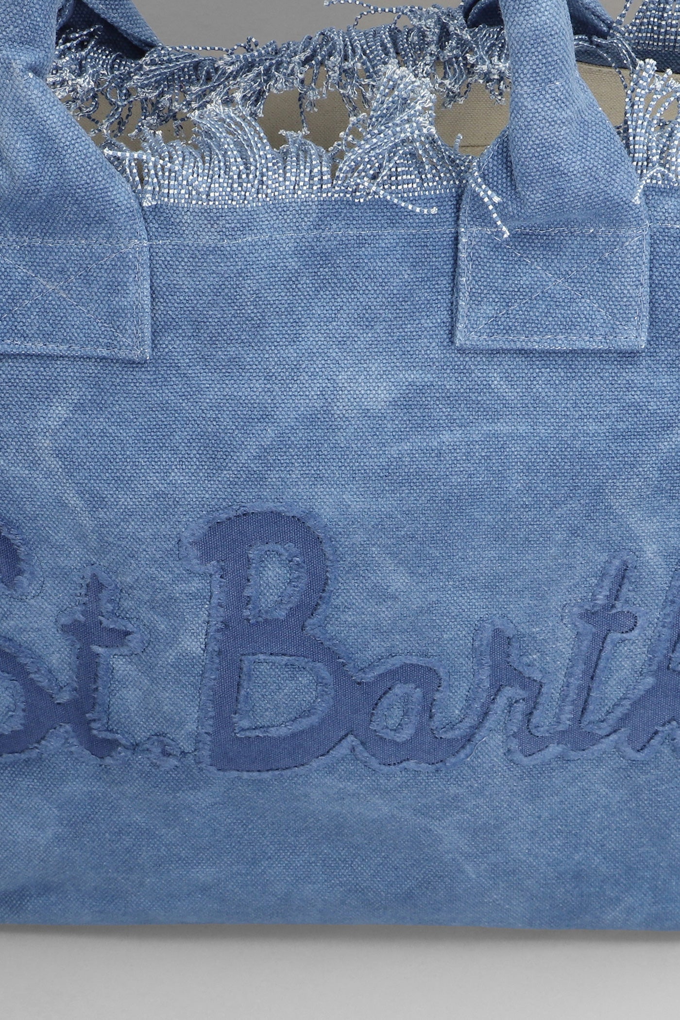 Vanity patch Tote in blue cotton - Image 4