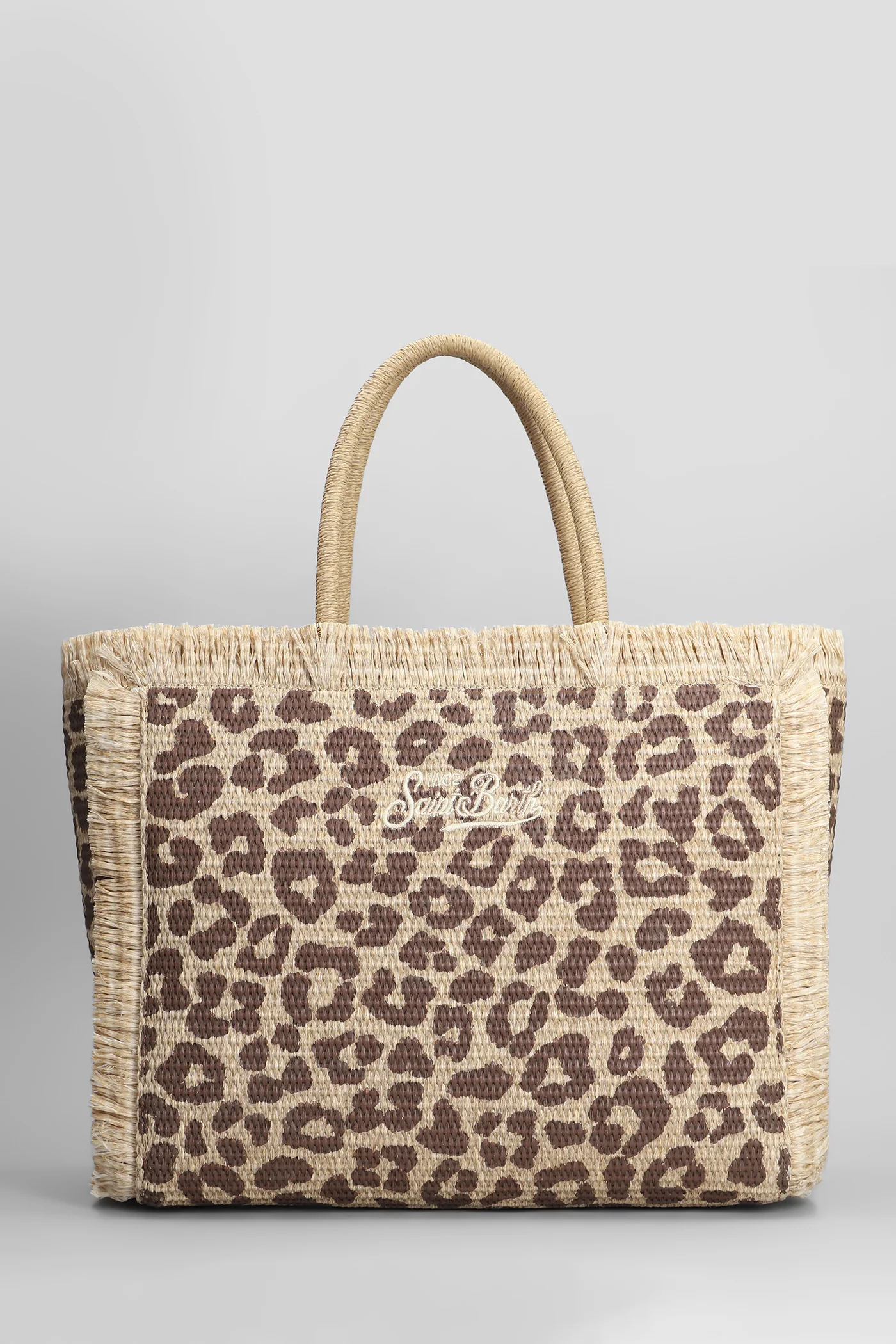Vanity straw Tote in beige raffia - Image 3