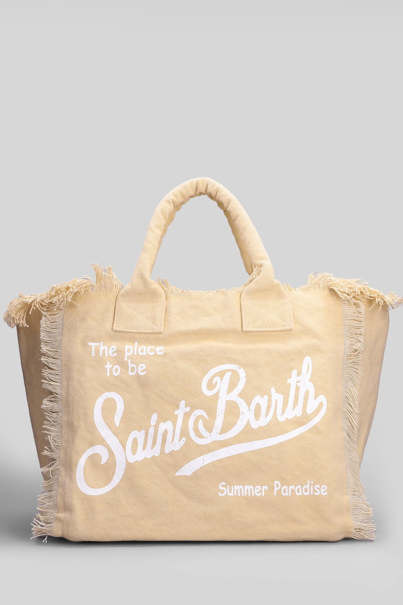 Vanity Tote in beige canvas