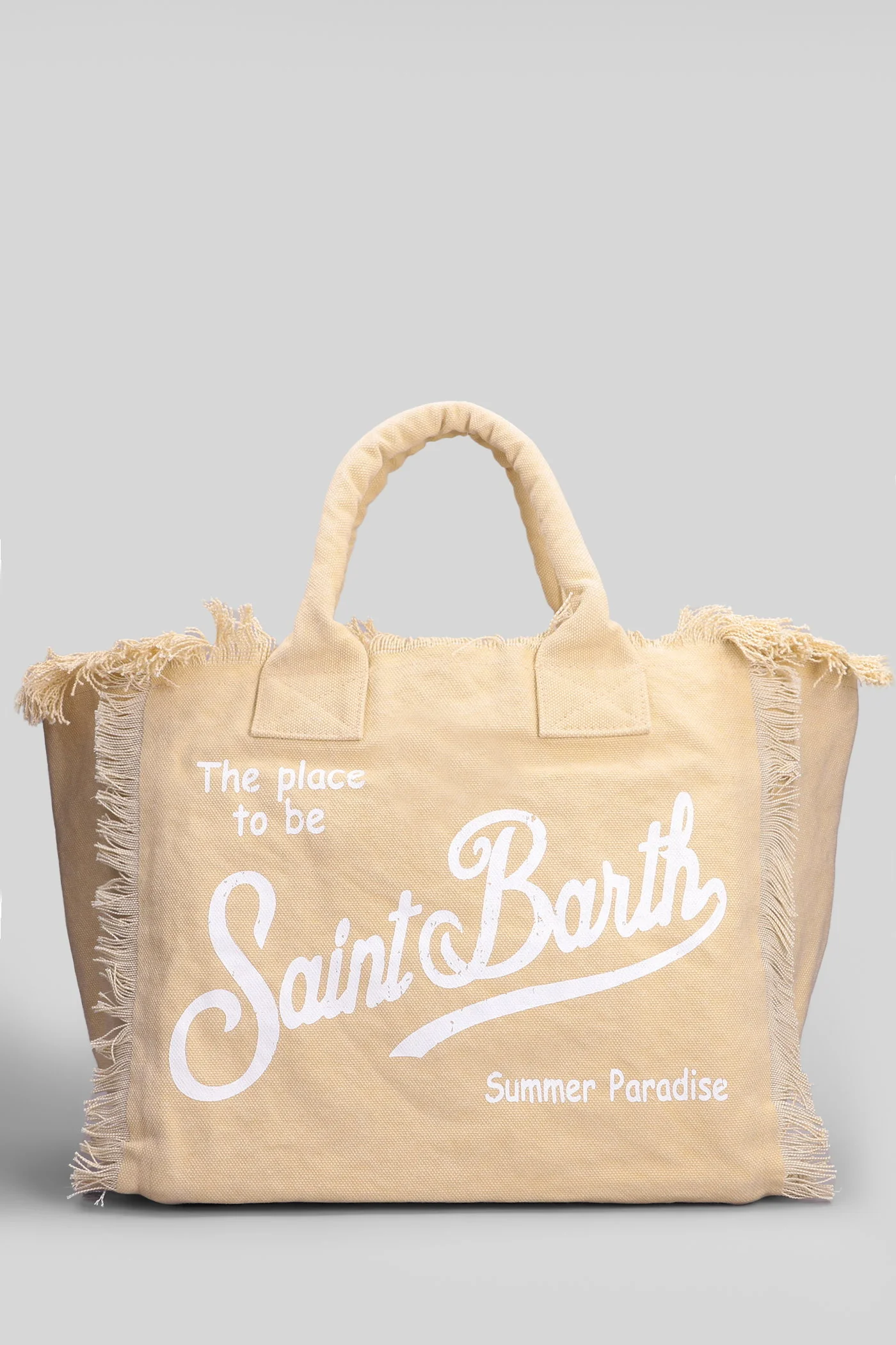 Vanity Tote in beige canvas - Image 3