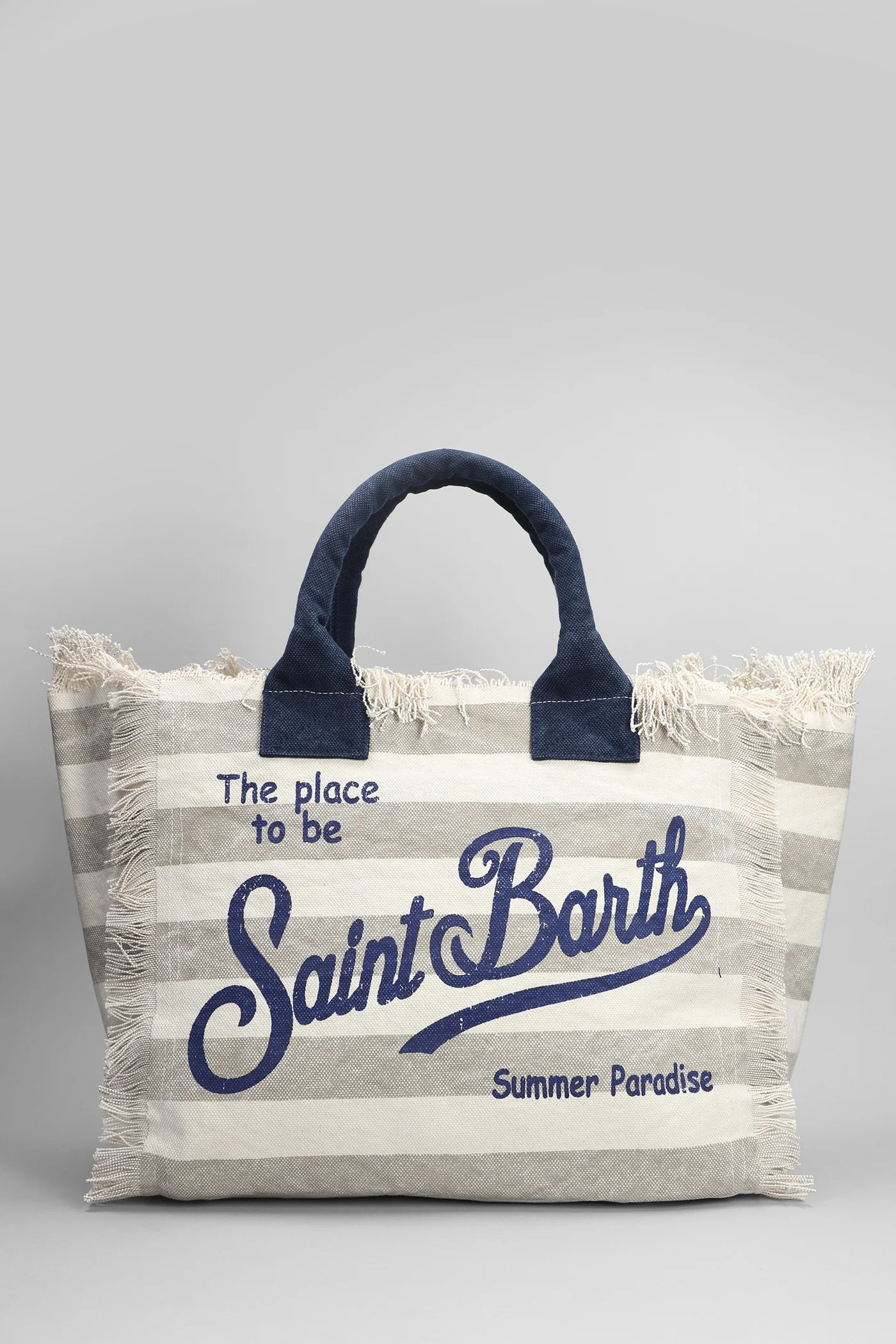 Vanity Tote in beige cotton - Image 3