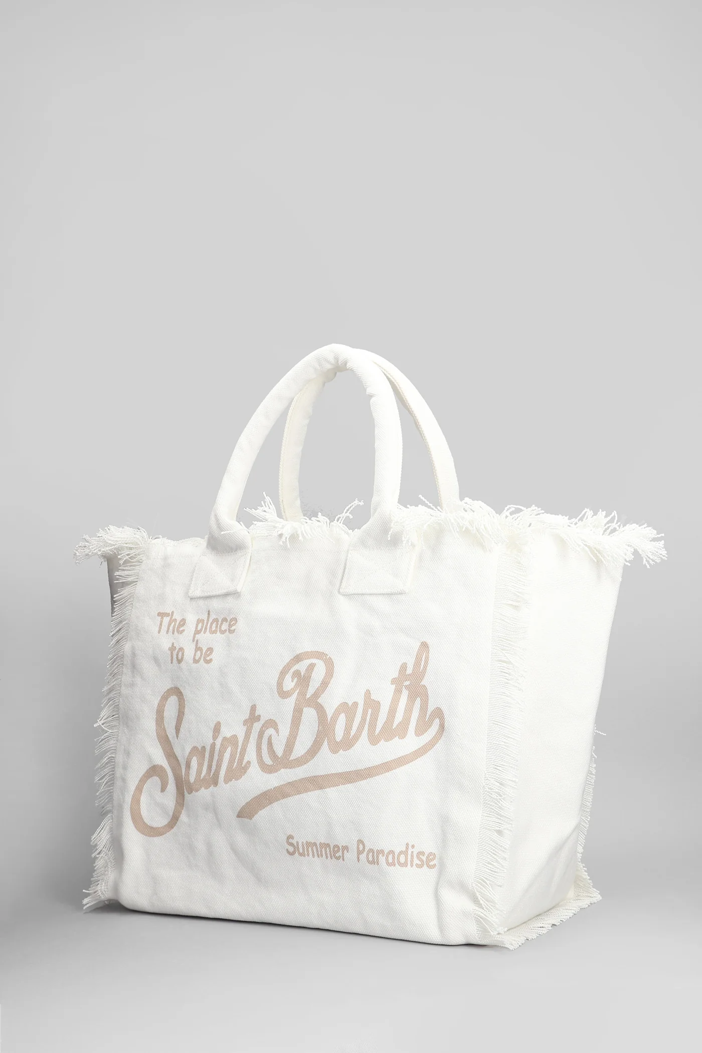 Vanity Tote in beige cotton - Image 2