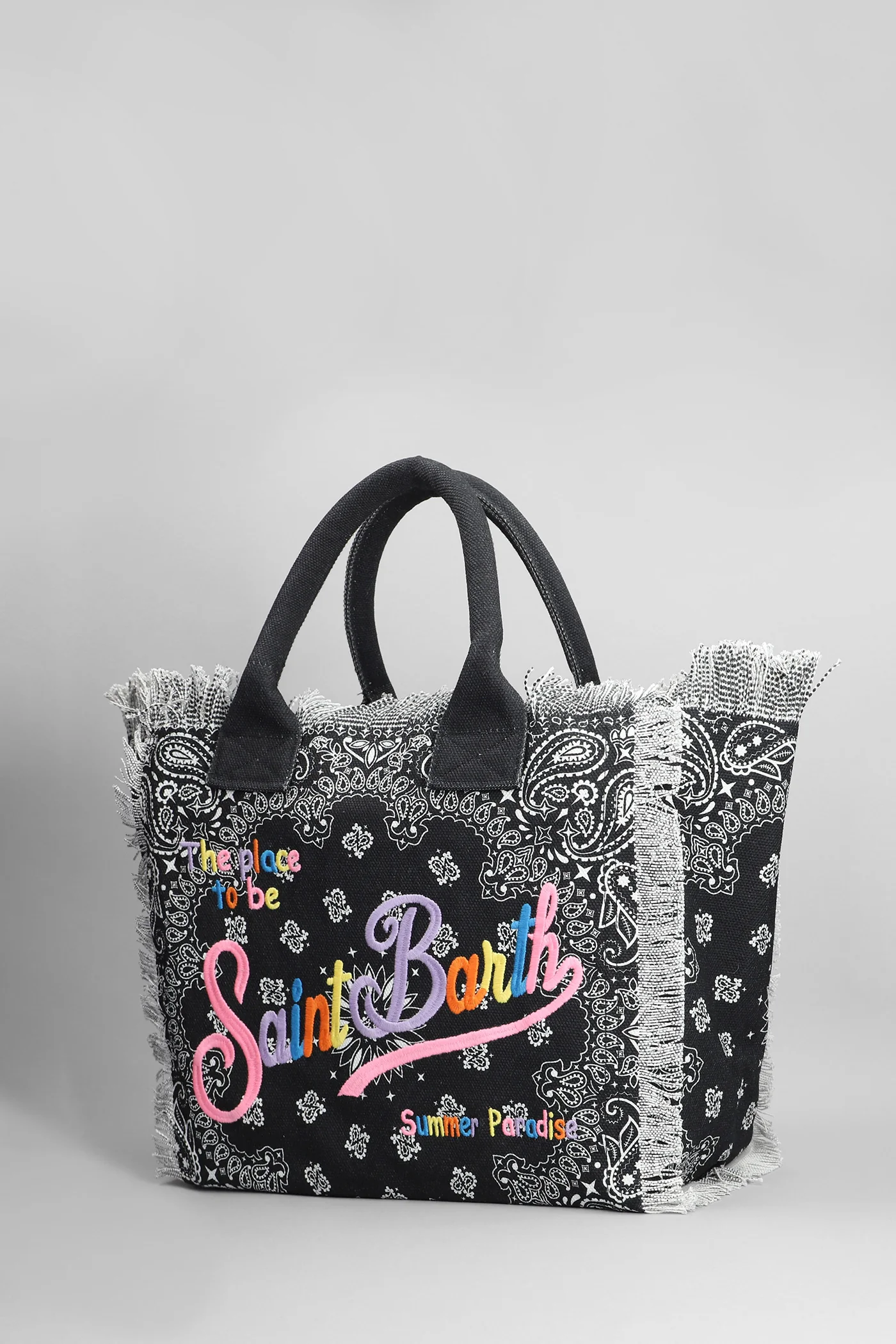 Vanity Tote in black cotton - Image 2