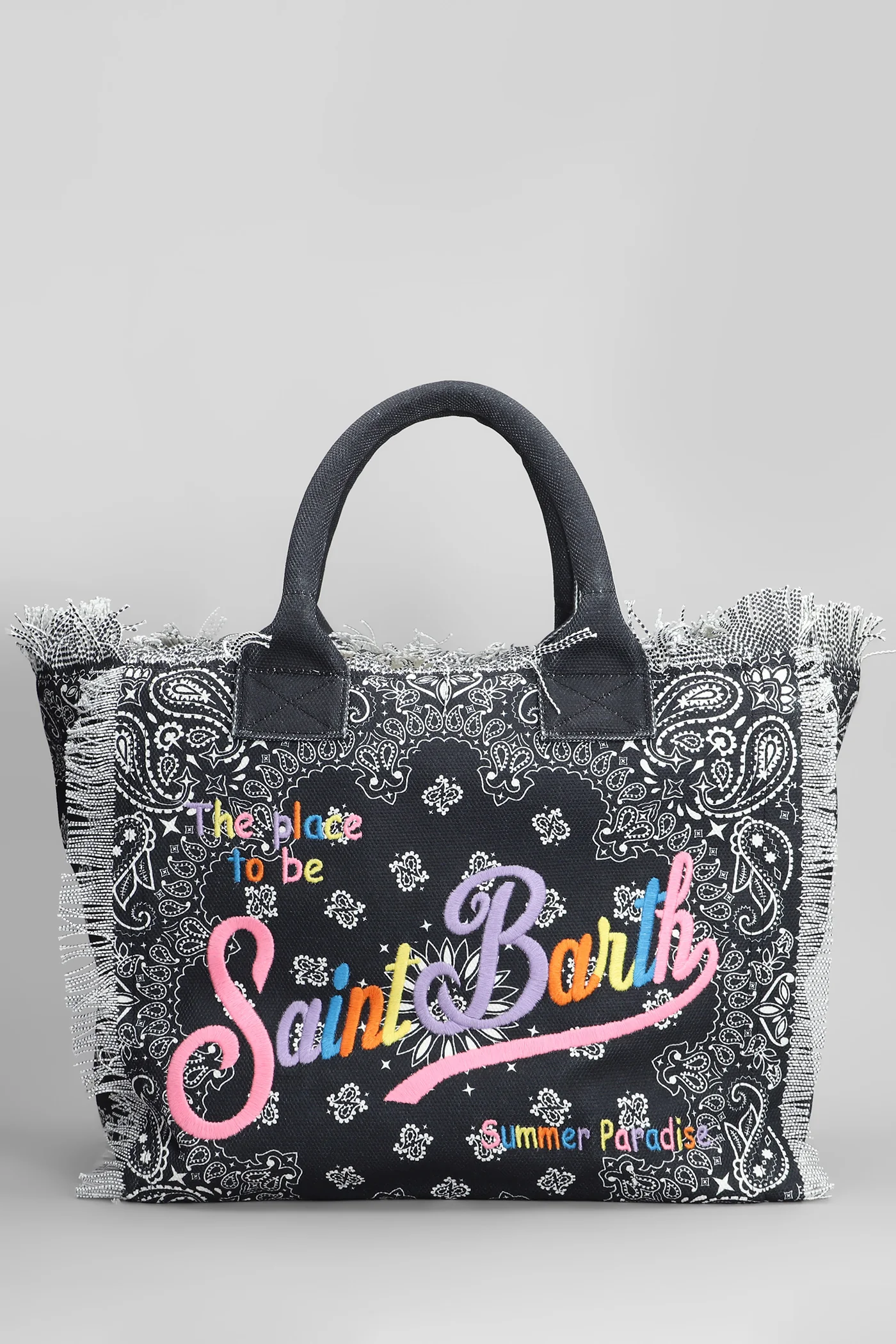 Vanity Tote in black cotton