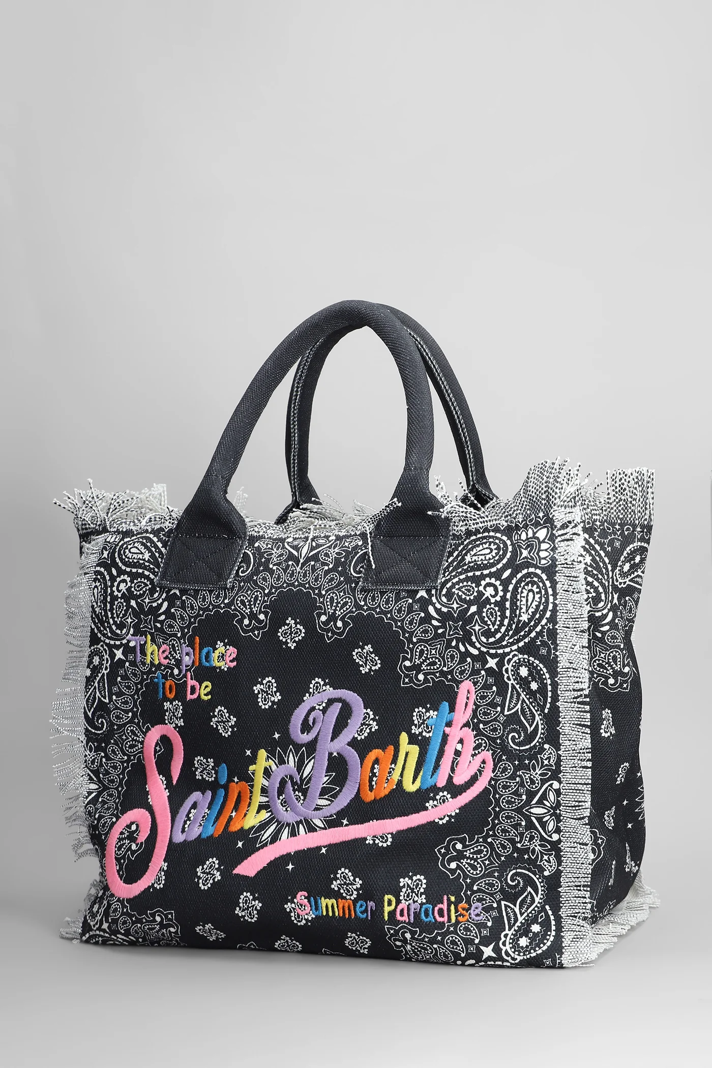 Vanity Tote in black cotton - Image 2