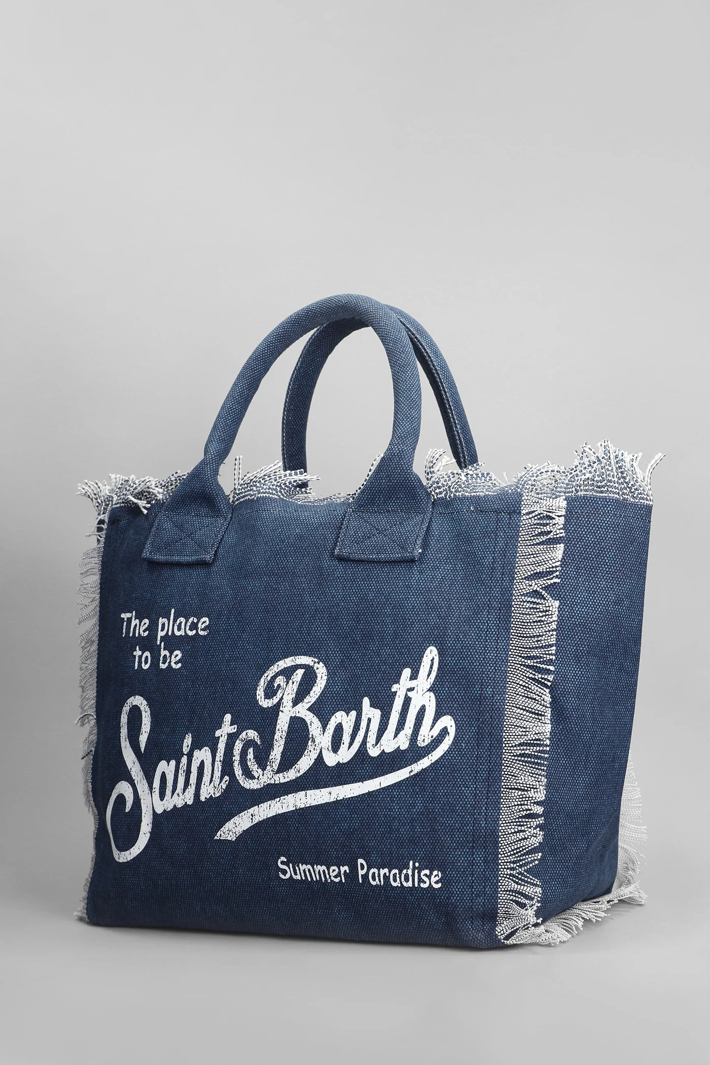 Vanity Tote in blue cotton - Image 2